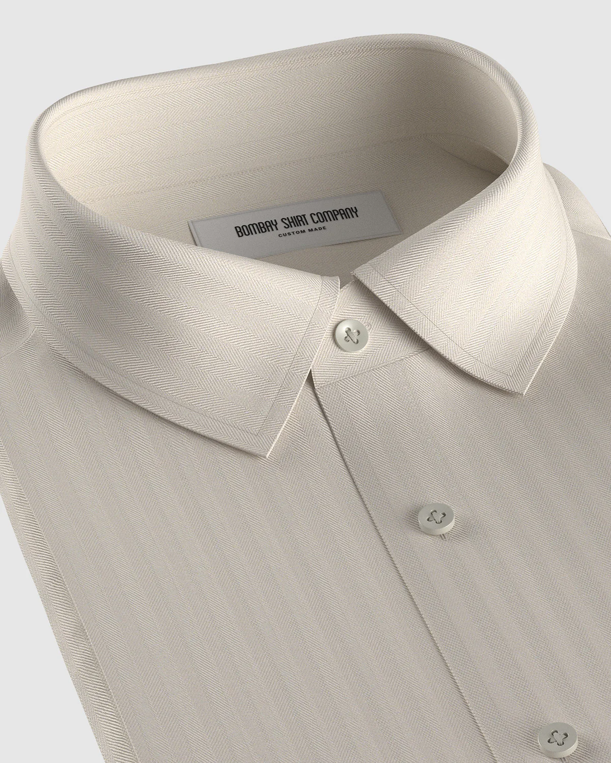 Ellara Herringbone Shirt - Ecru