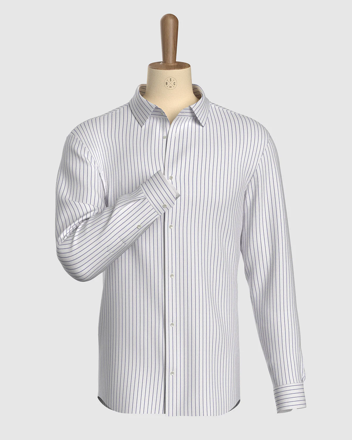 Everett Poplin Broad-Striped Shirt - Blue - Image 2