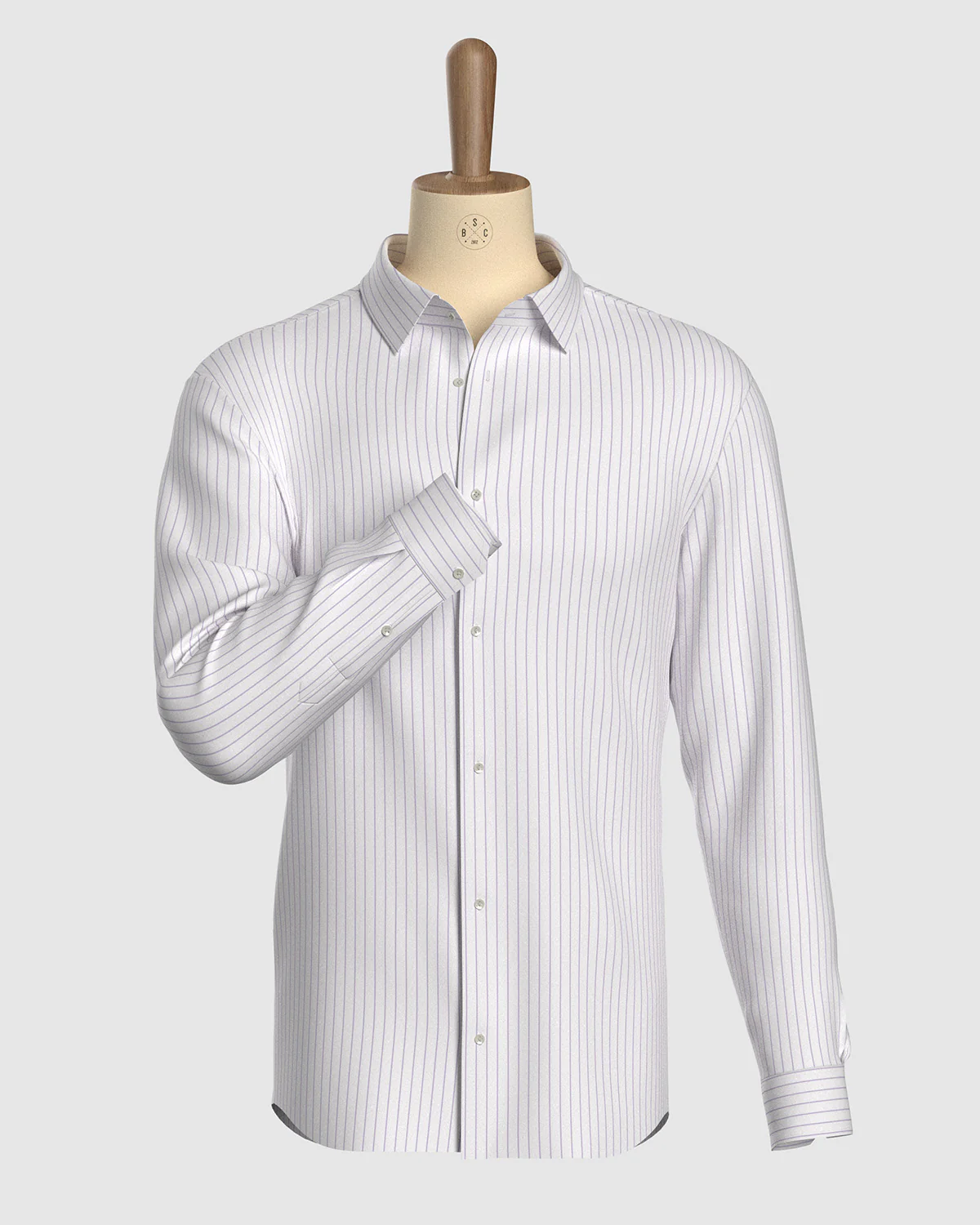Everett Poplin Broad-Striped Shirt - Purple - Image 2