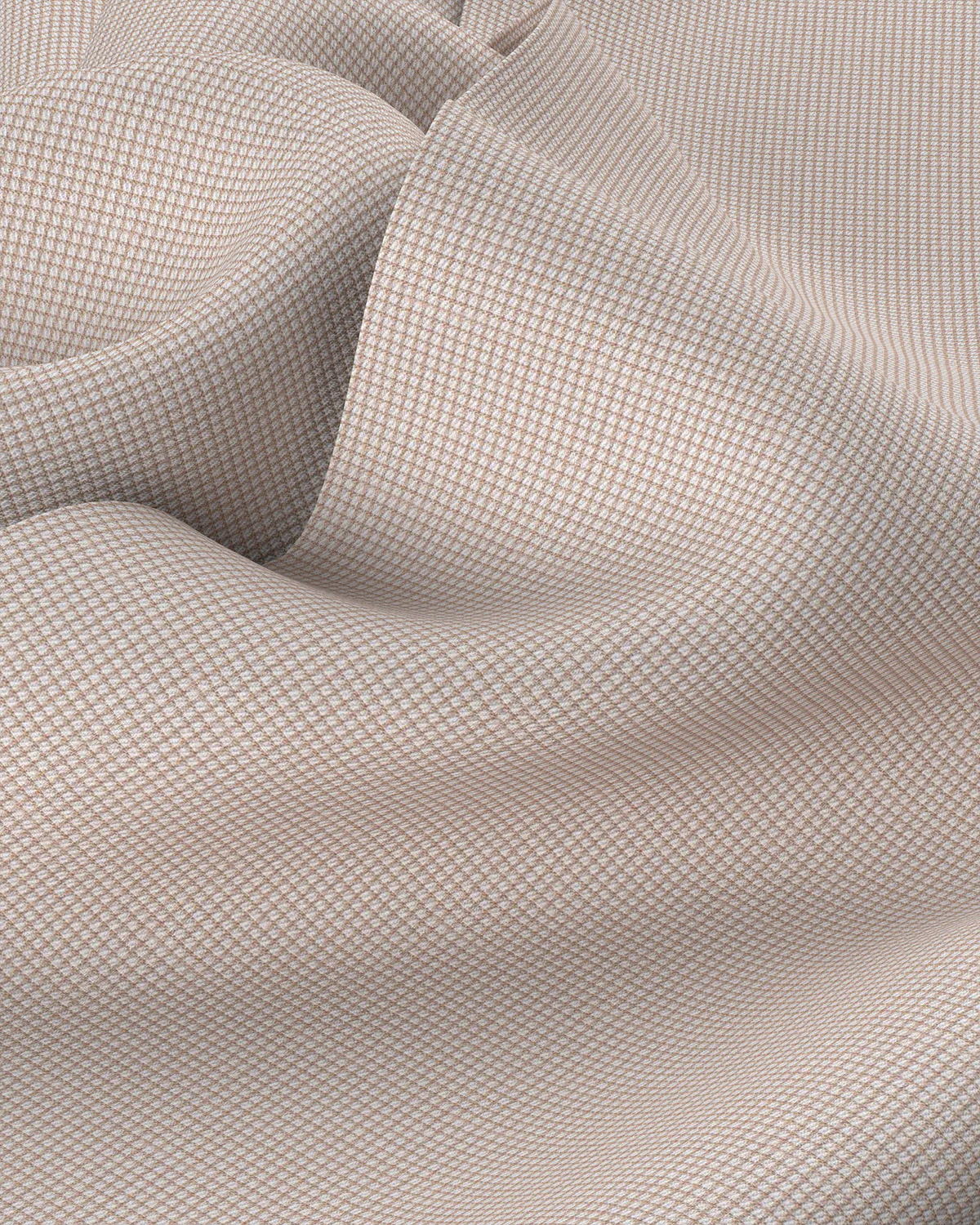 Eversley Twill Micro Checked Shirt - Beige - Image 3