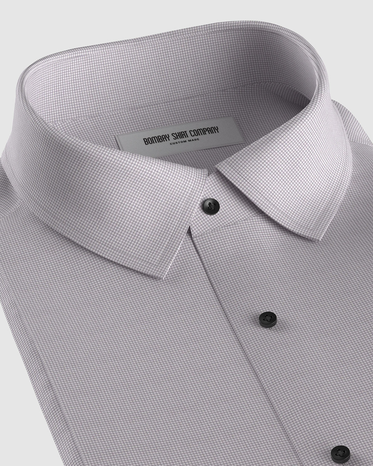 Eversley Twill Micro Checked Shirt - Grey