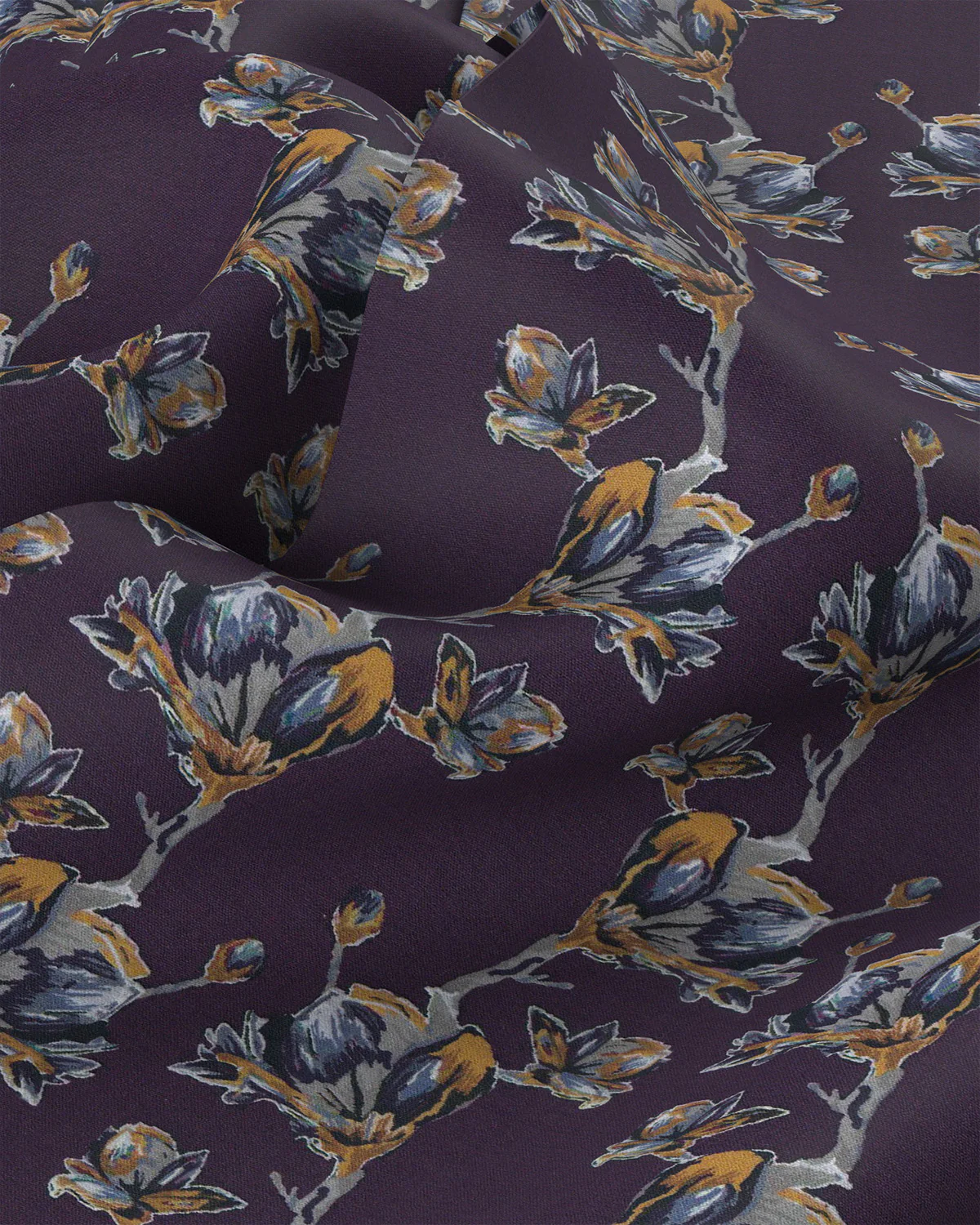 Floral Printed Shirt - Purple