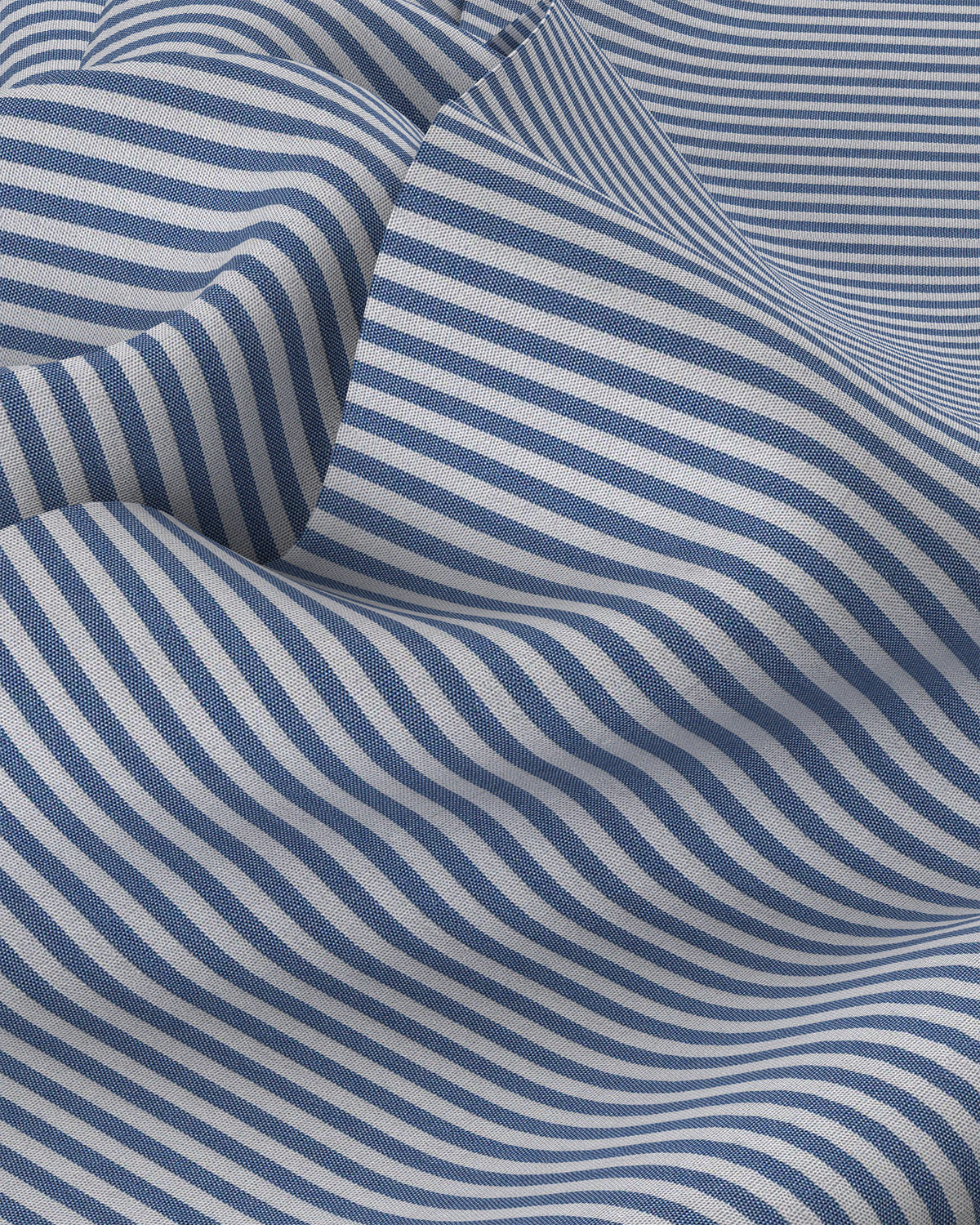 Giza Cotton Bengal Striped Shirt - Dark Blue - Image 3
