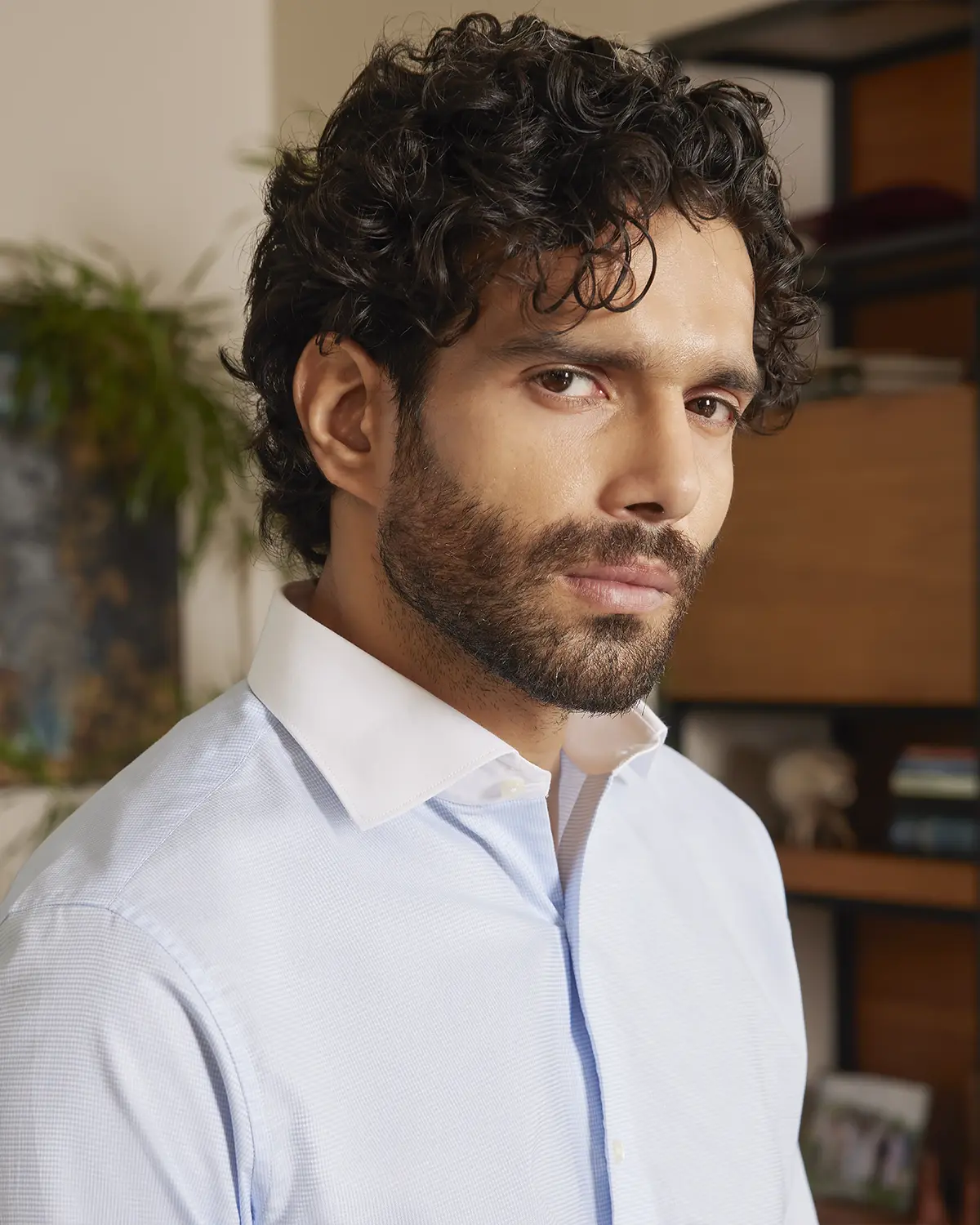 Giza Cotton Light Blue Dobby Banker Shirt - Image 3