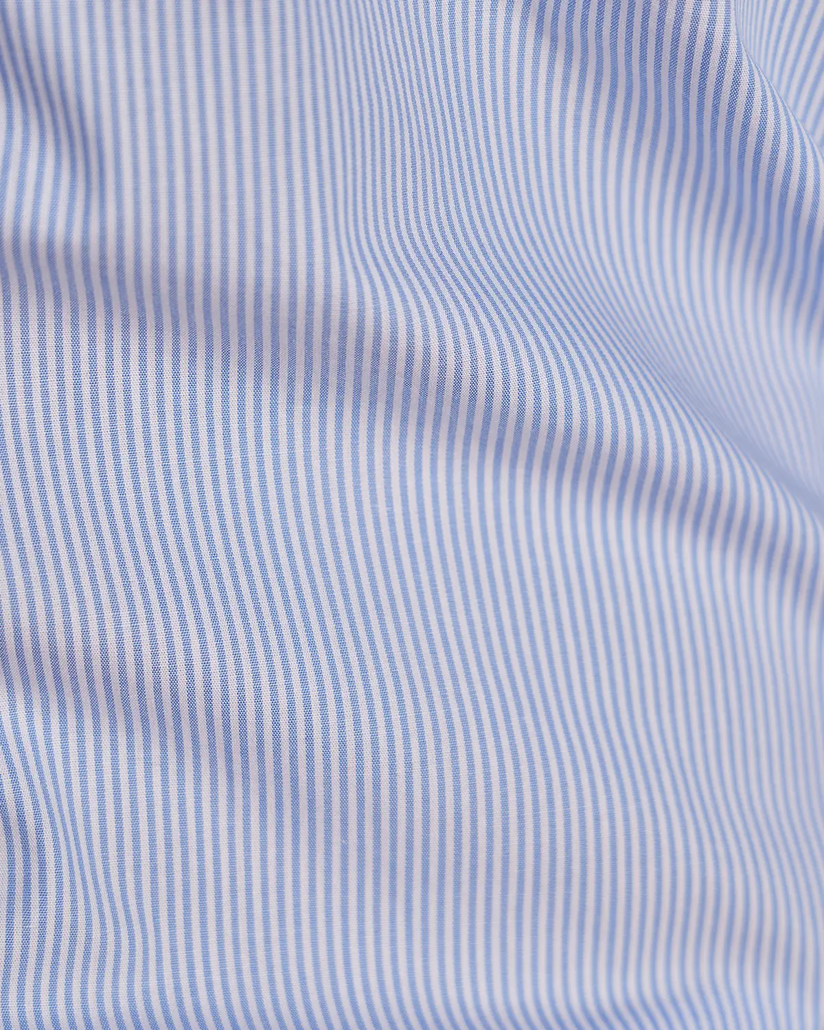 Giza Cotton Light Blue Twill Striped Shirt - Image 6