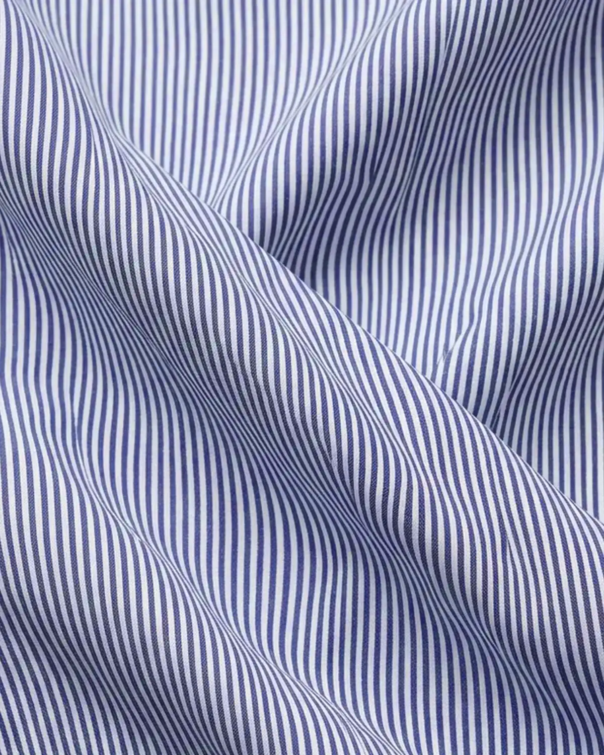 Giza Cotton Navy Twill Striped Shirt - Image 6