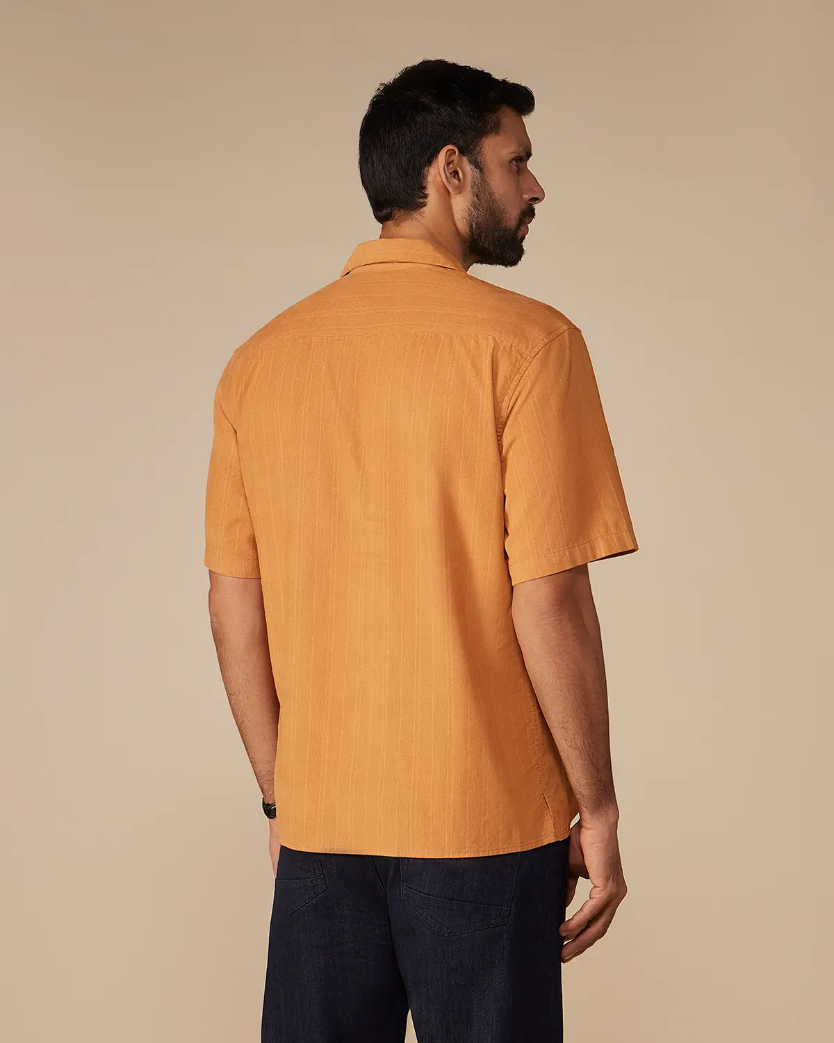 Golden Brown Dobby Corduroy Shirt - Image 3