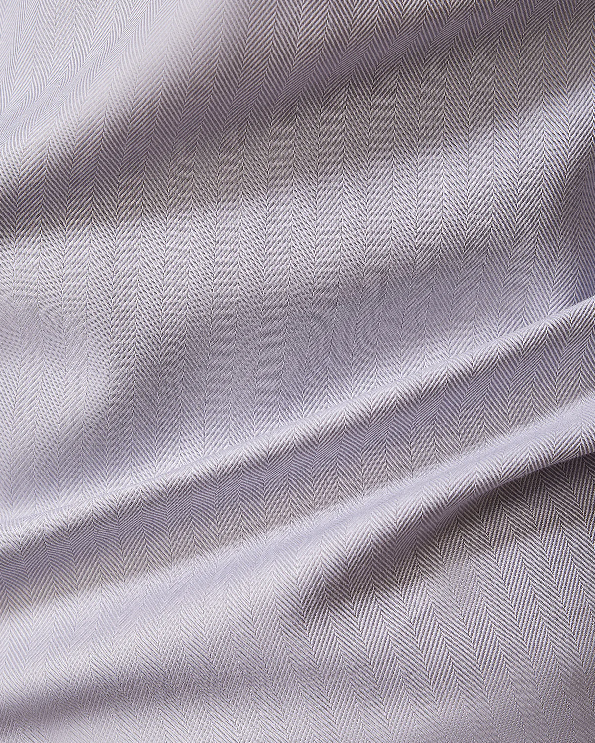 Grey Solid Herringbone Shirt - Image 5