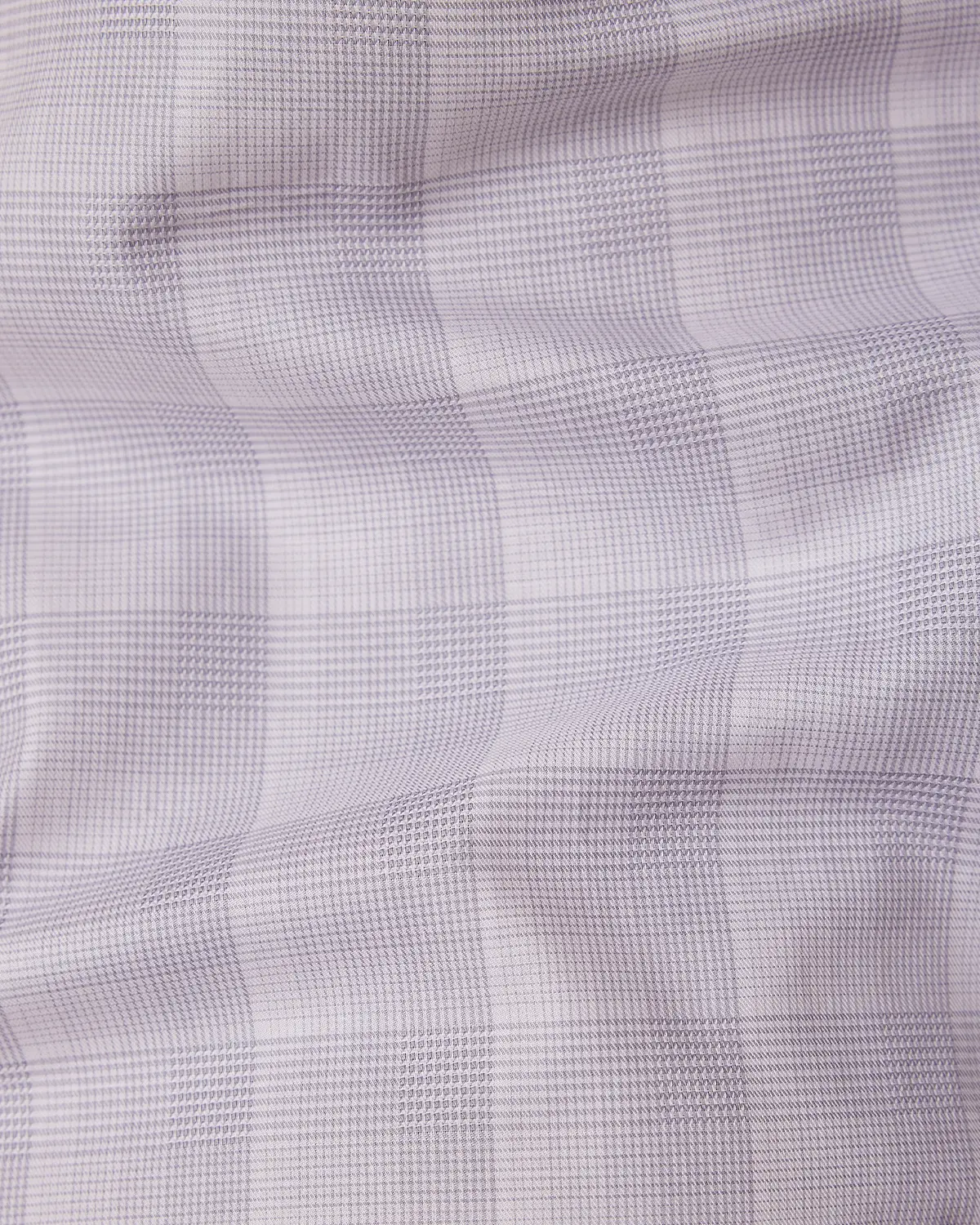Grey & White Dobby Checked Shirt - Image 6