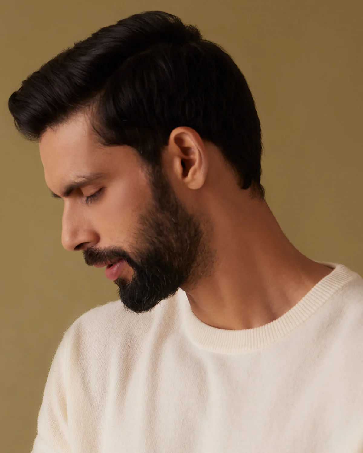 Highland Merino Wool Sweater - Eggshell - Image 3