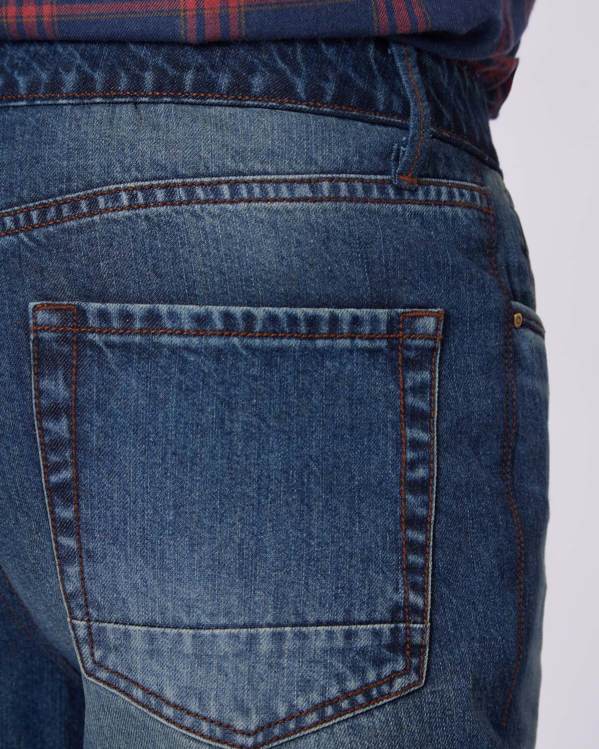Indigo Amber Washed Rigid Jeans - Image 4