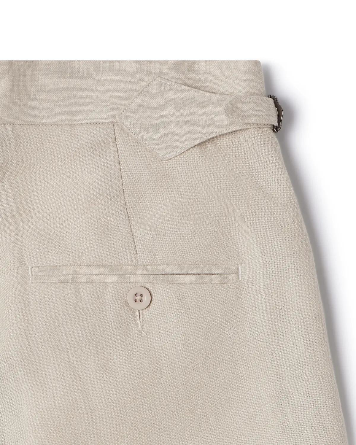 Ivoro 100% Linen Relaxed Neapolitan Pants - Beige - Image 5