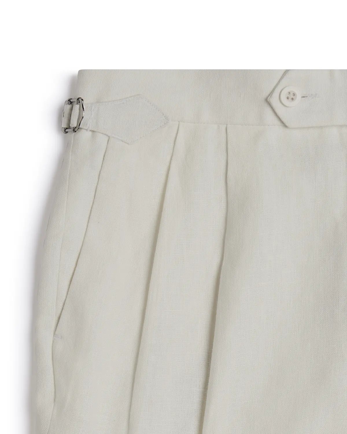 Ivoro 100% Linen Relaxed Neapolitan Pants - Ecru - Image 4