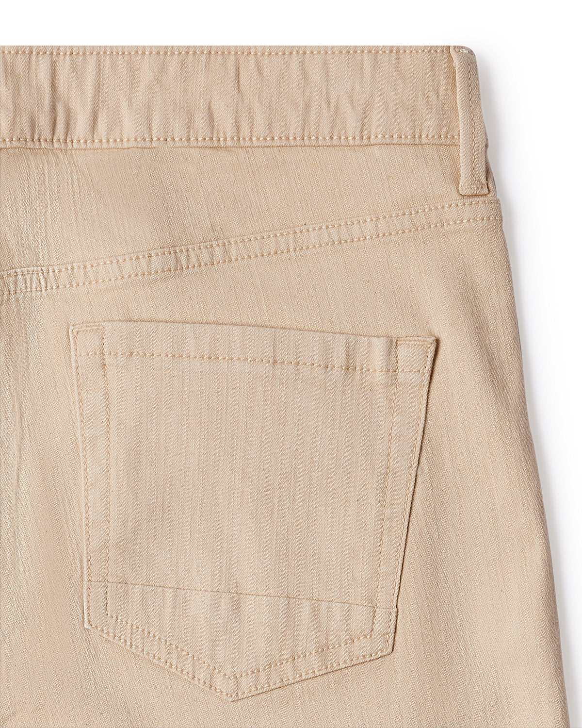 Japanese Canvas Ecru Stretch Jeans - Ecru - Image 6