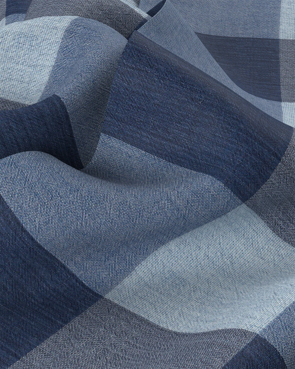 Japanese Checked Shirt - Indigo - Image 3