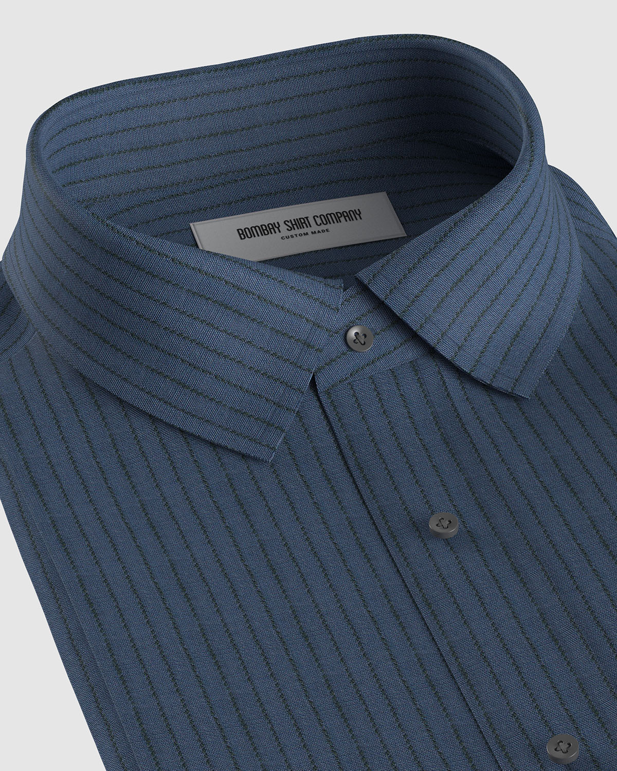 Japanese Cotton Striped Shirt - Black & Indigo