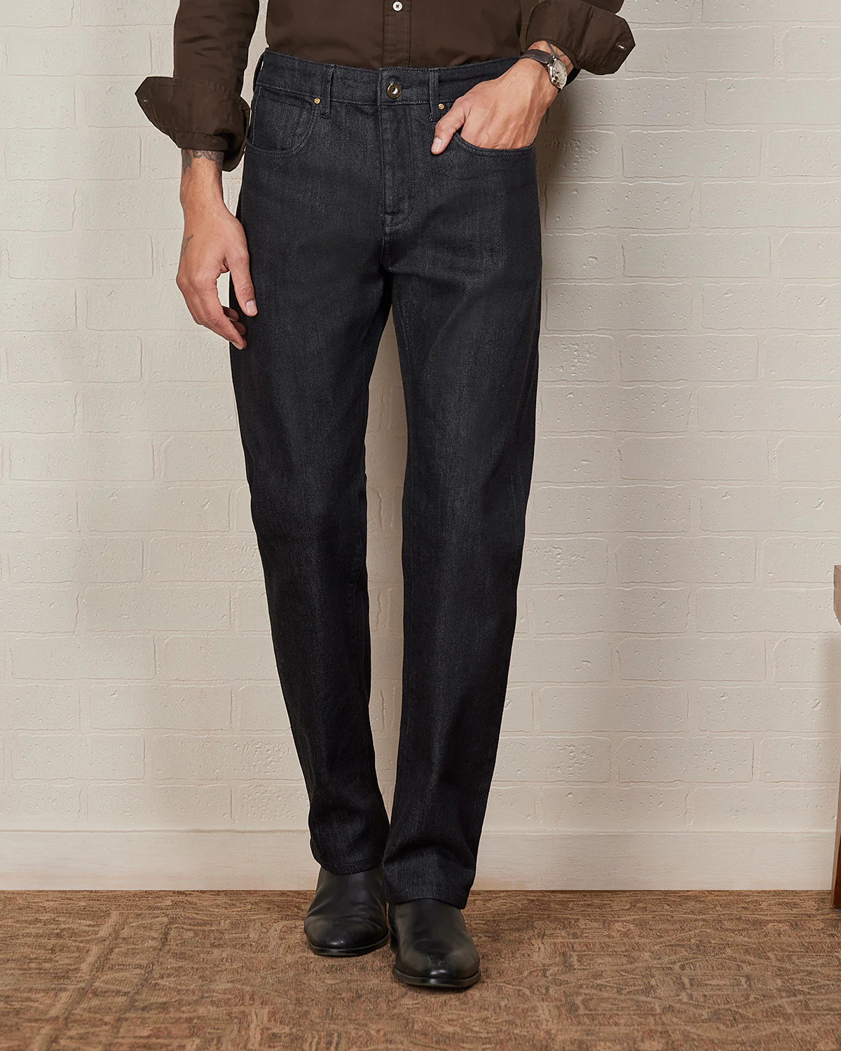 Japanese Deep Indigo Selvedge Rigid Jeans - Dark blue