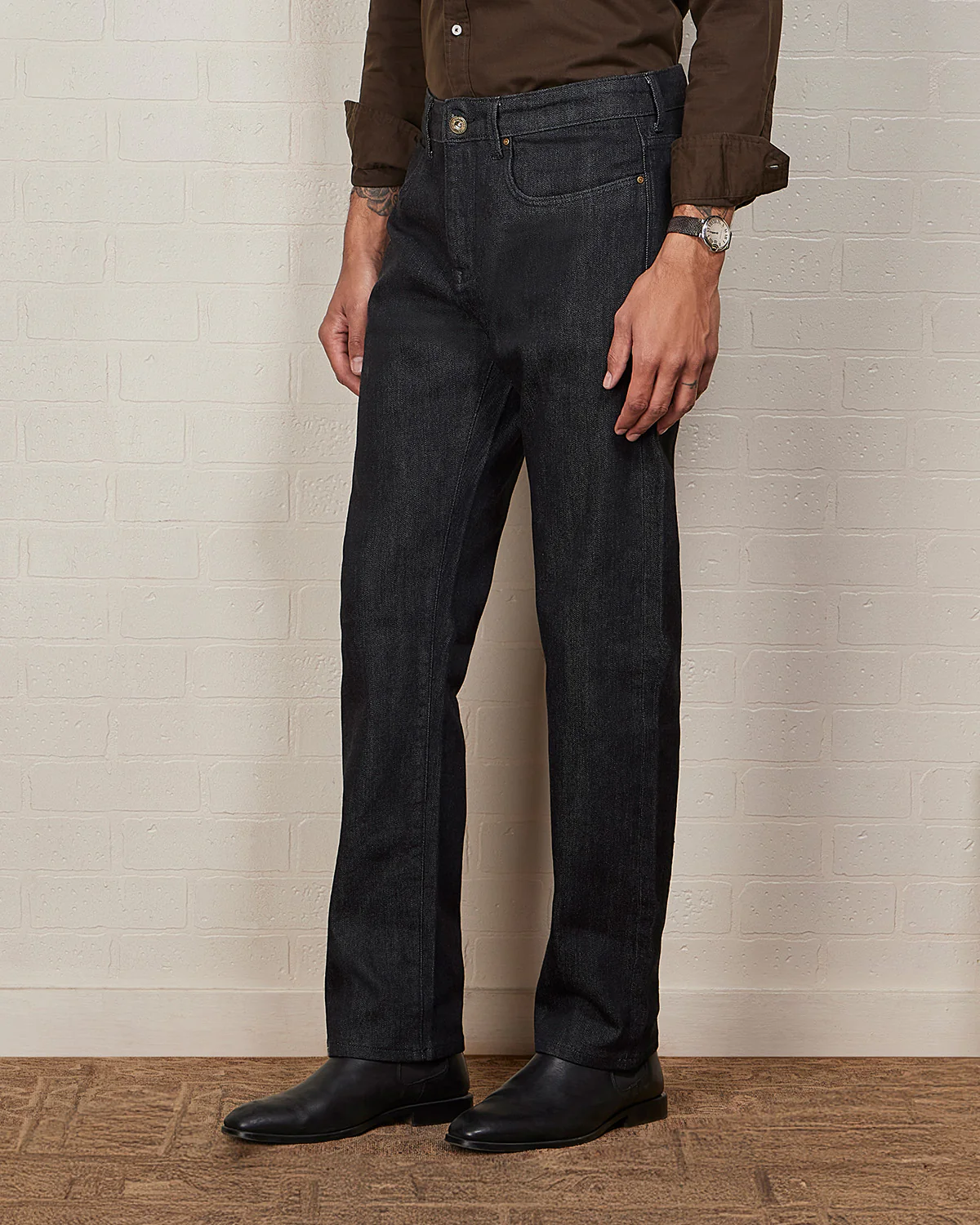 Japanese Deep Indigo Selvedge Rigid Jeans - Dark blue - Image 4