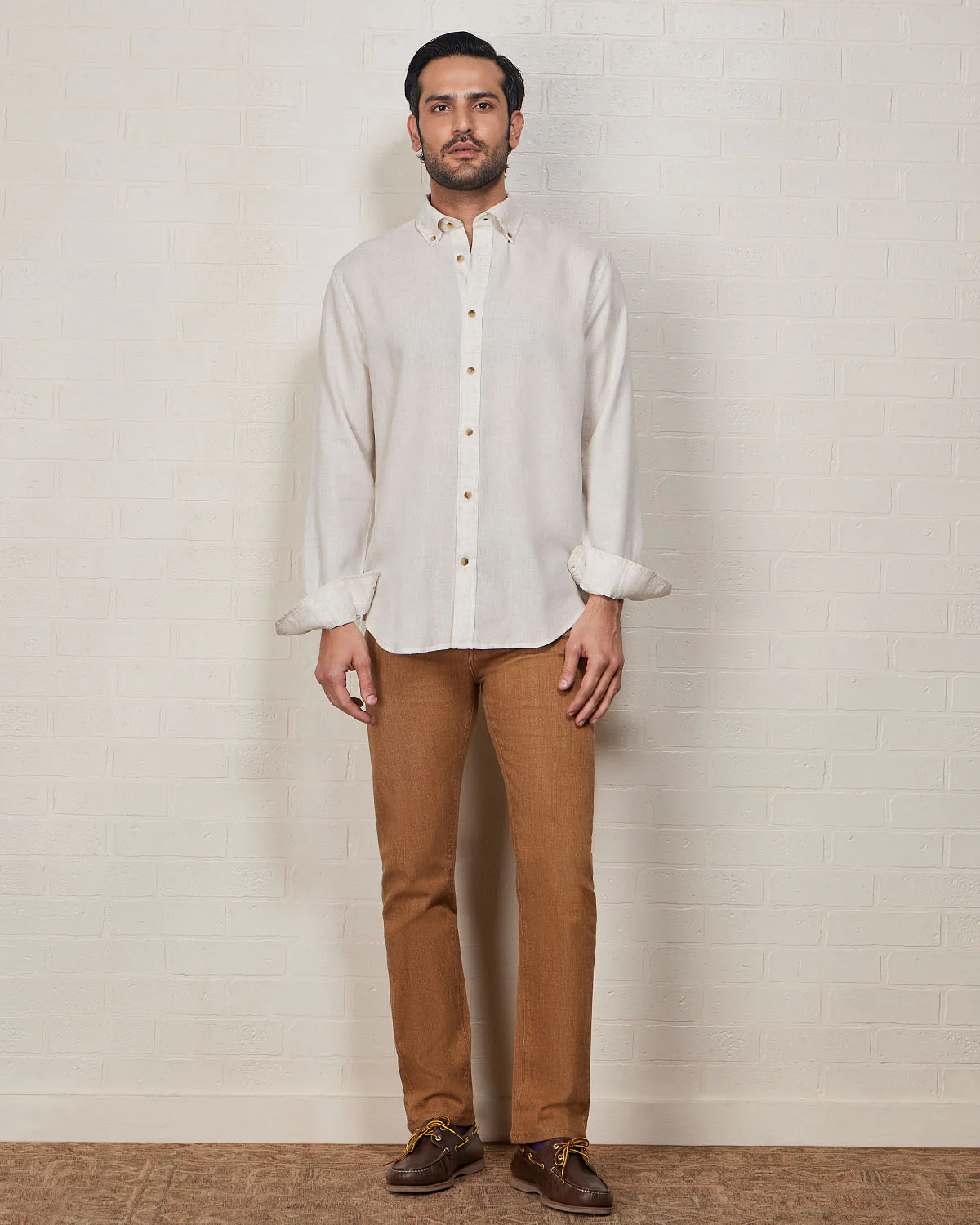 Japanese Desert Ochre Stretch Jeans - Ochre - Image 3