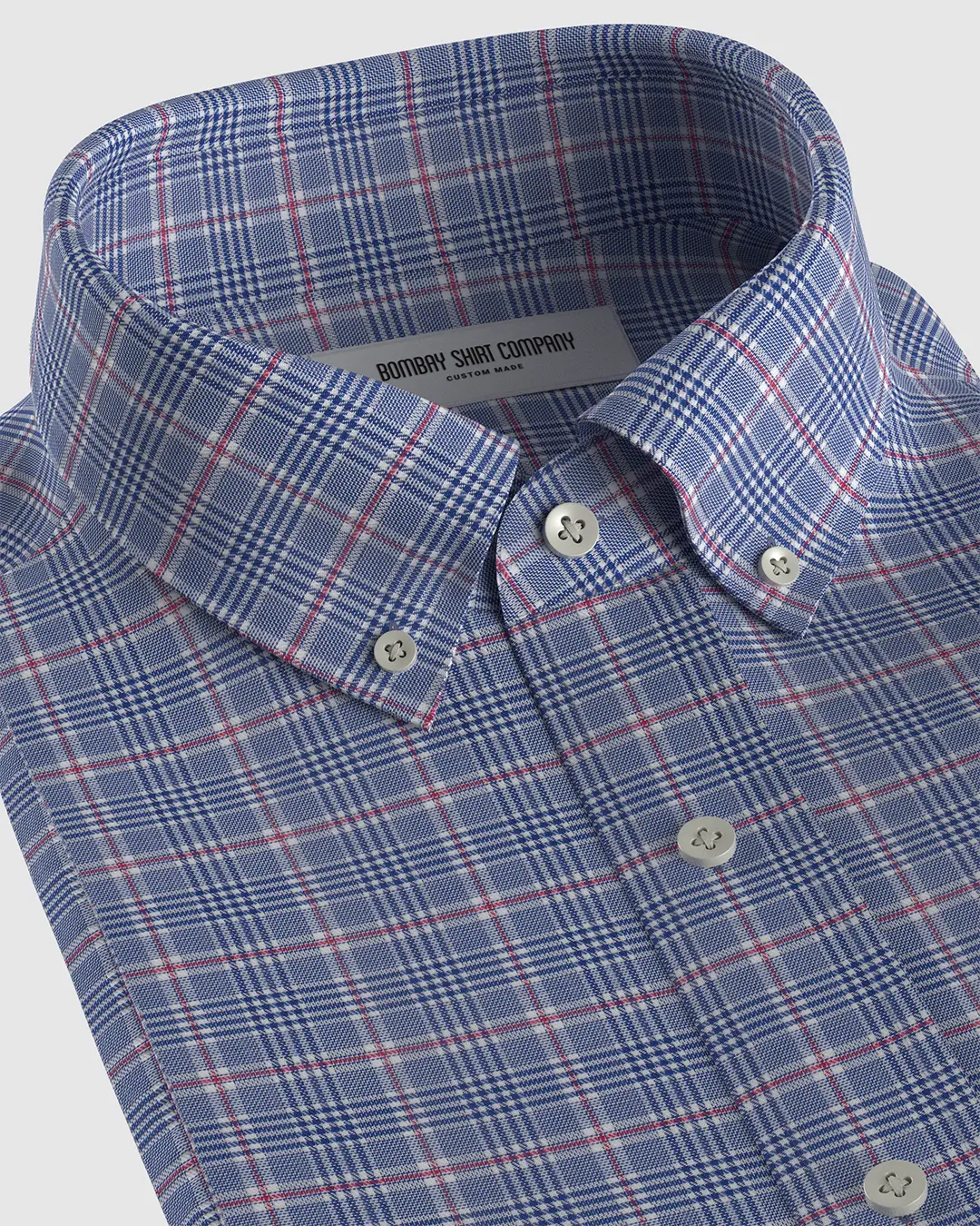Japanese Dobby Checked Shirt - Blue & Red