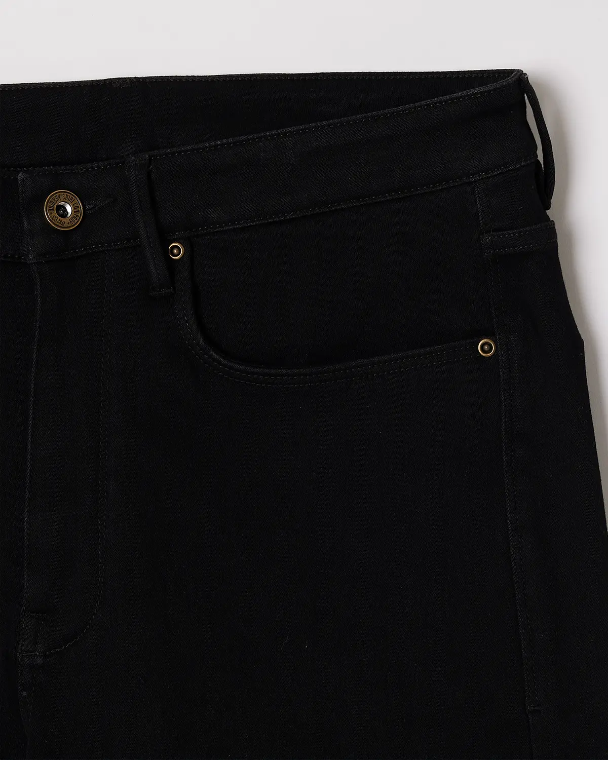 Japanese Dual Black Mid-Rise Stretch Jeans - Image 5