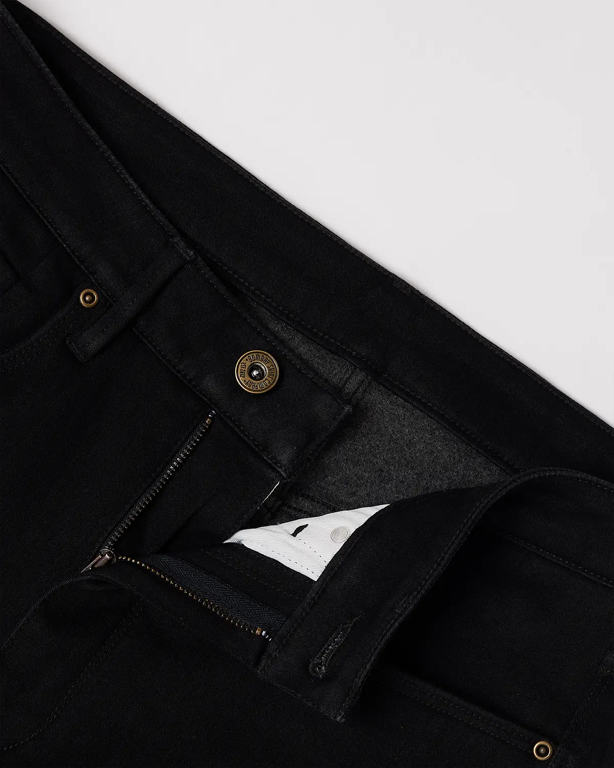 Japanese Dual Black Mid-Rise Stretch Jeans - Image 6