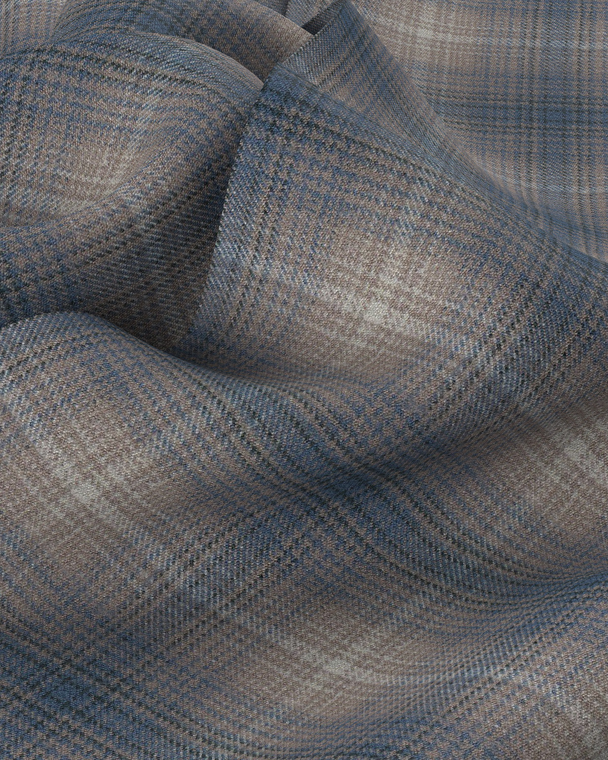 Japanese Flannel Checked Shirt - Blue & Grey - Image 3