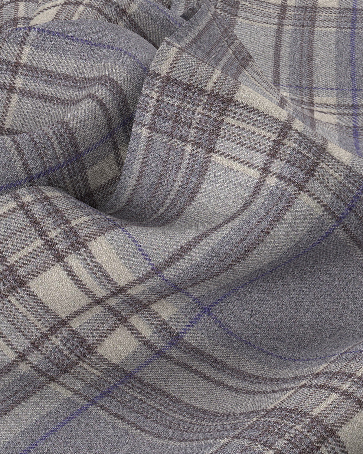 Japanese Flannel Checked Shirt - Grey - Image 3
