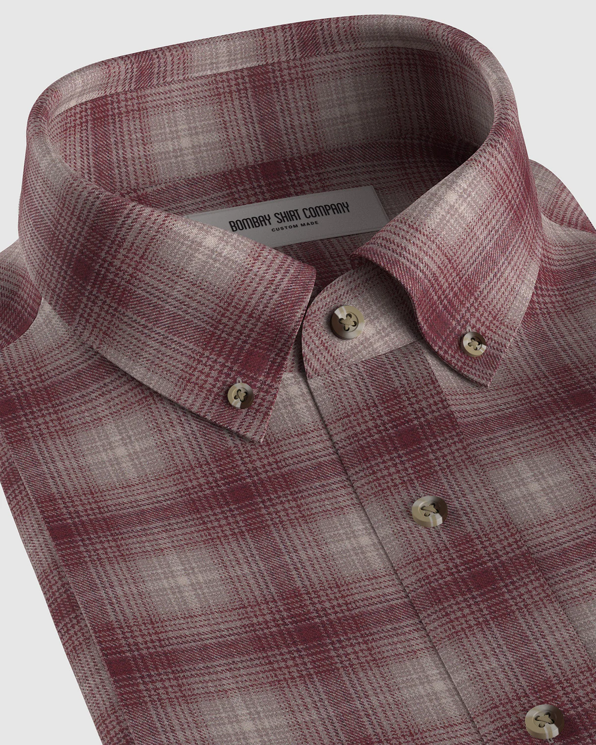 Japanese Flannel Checked Shirt - Maroon