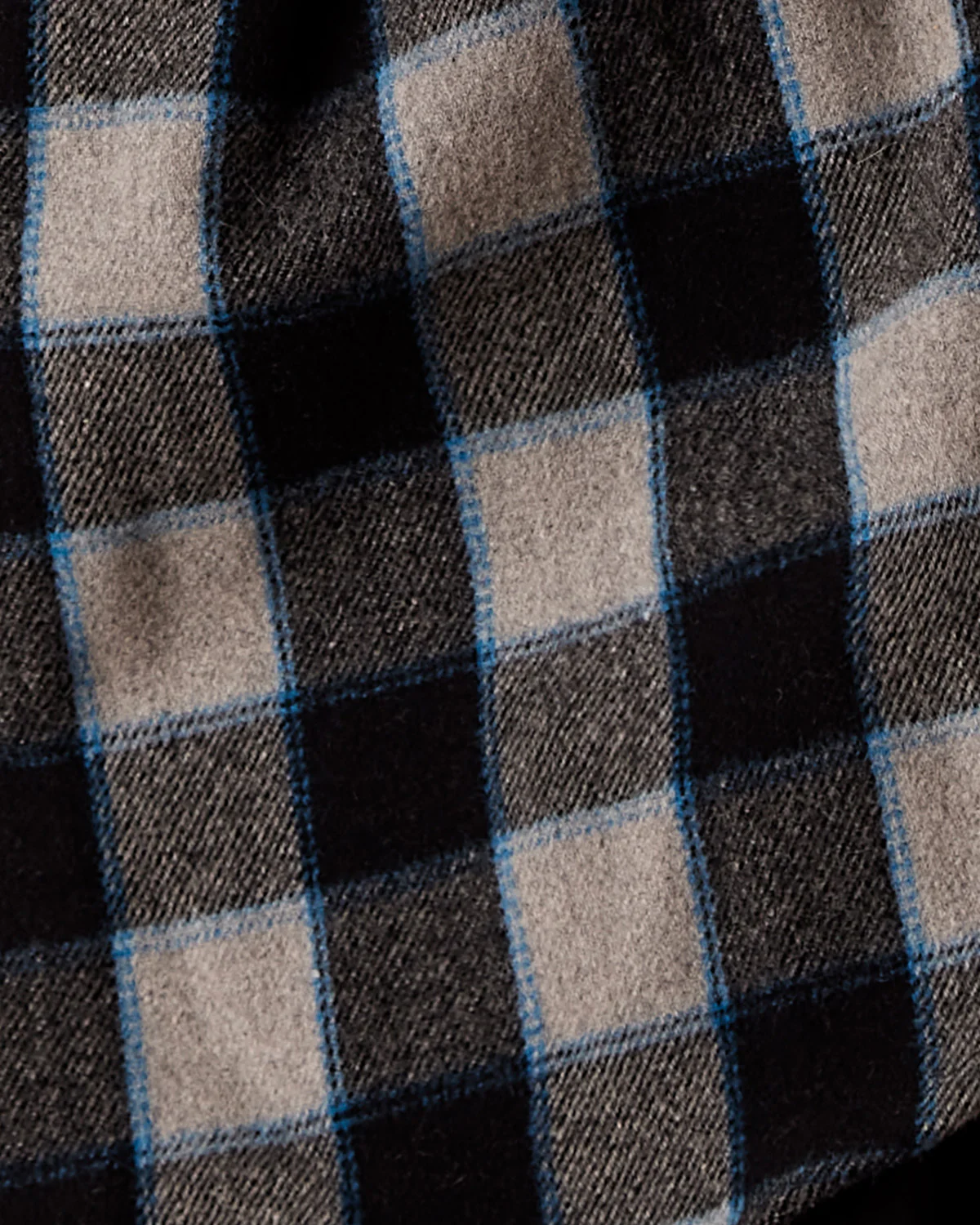 Japanese Grey & Black Blended Wool Flannel Checked Shirt - Image 5