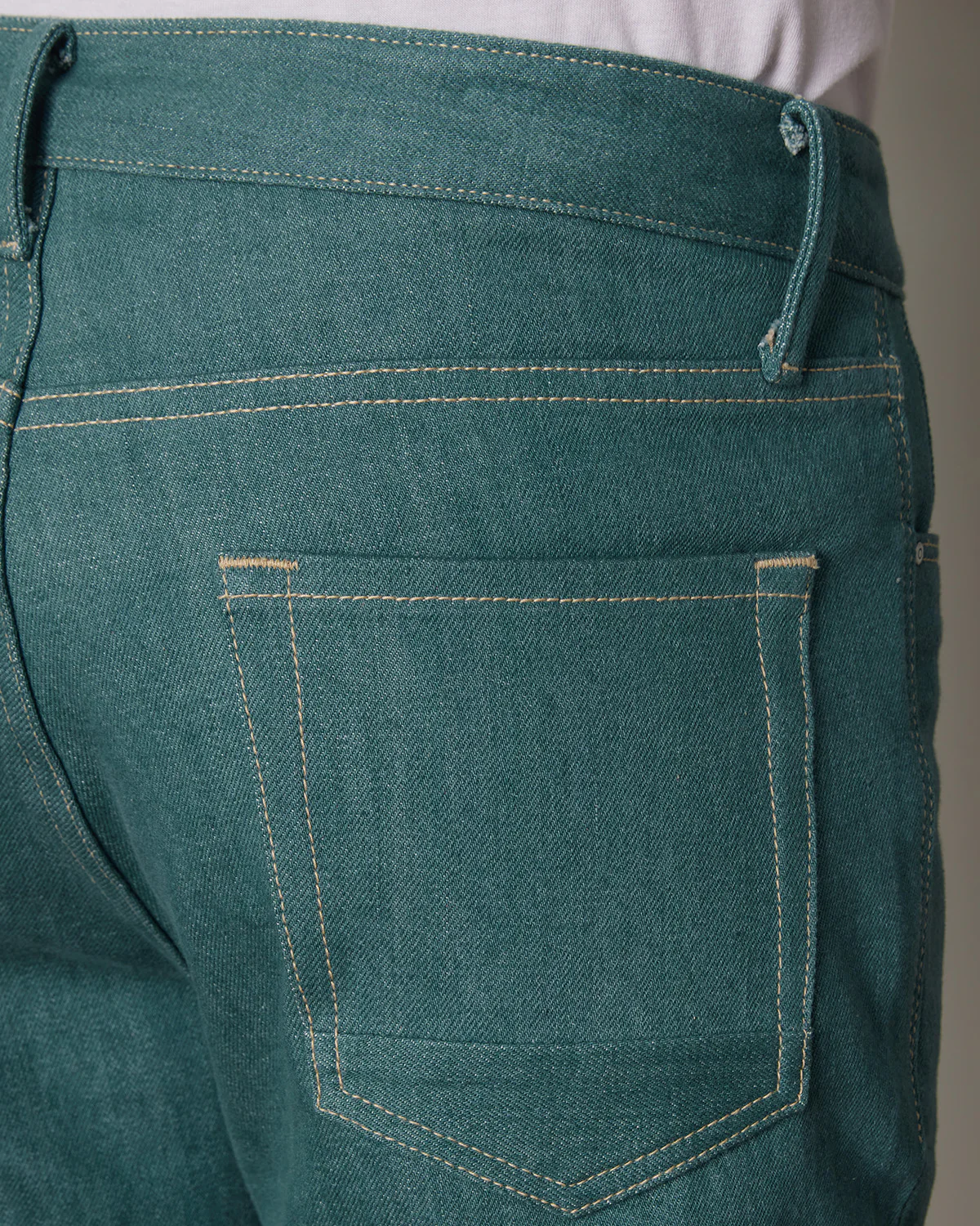 Japanese Jade Green Rigid Jeans - Image 6