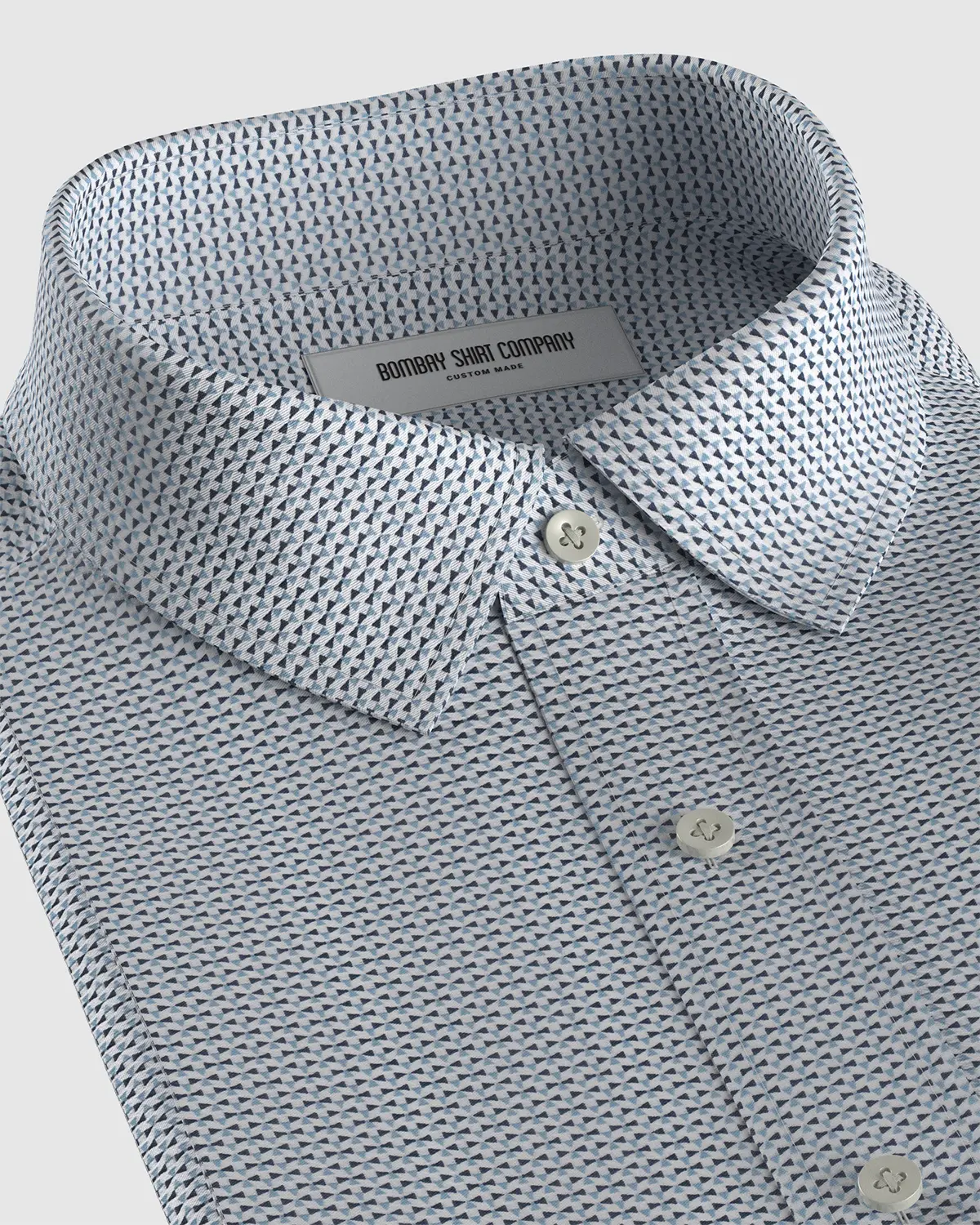 Japanese Triangle Printed Shirt - Blue