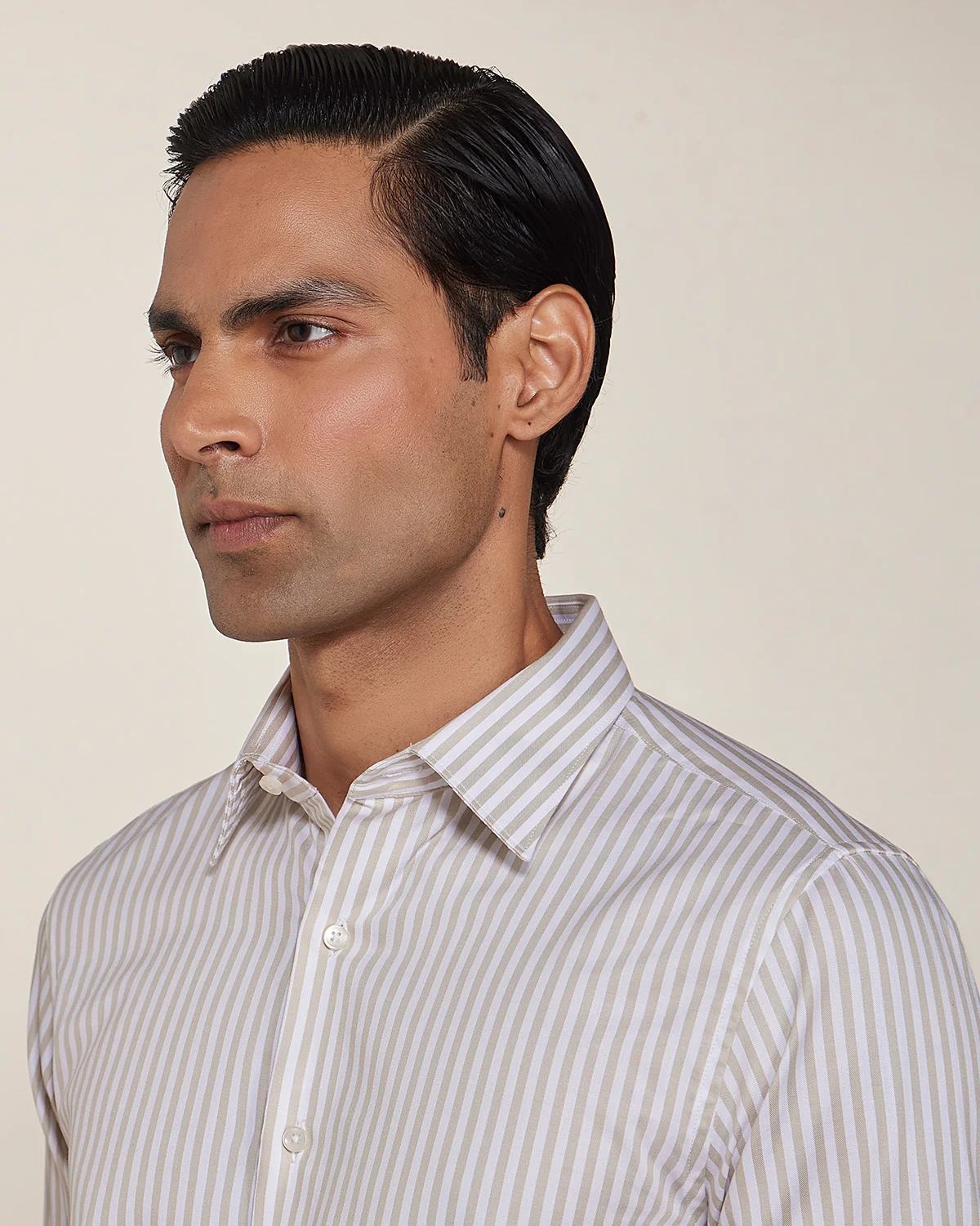 Khaki Striped Shirt - Image 3