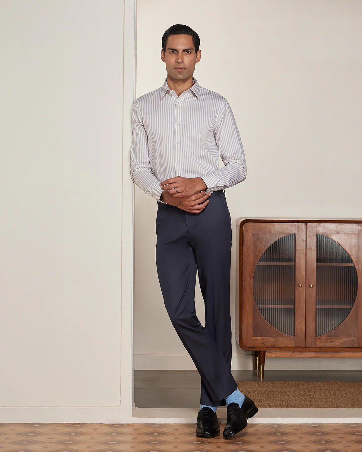 Khaki Striped Shirt - Image 4