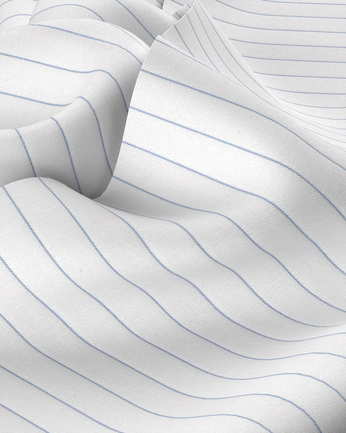 Langmere Twill Striped Shirt - White & Blue - Image 3