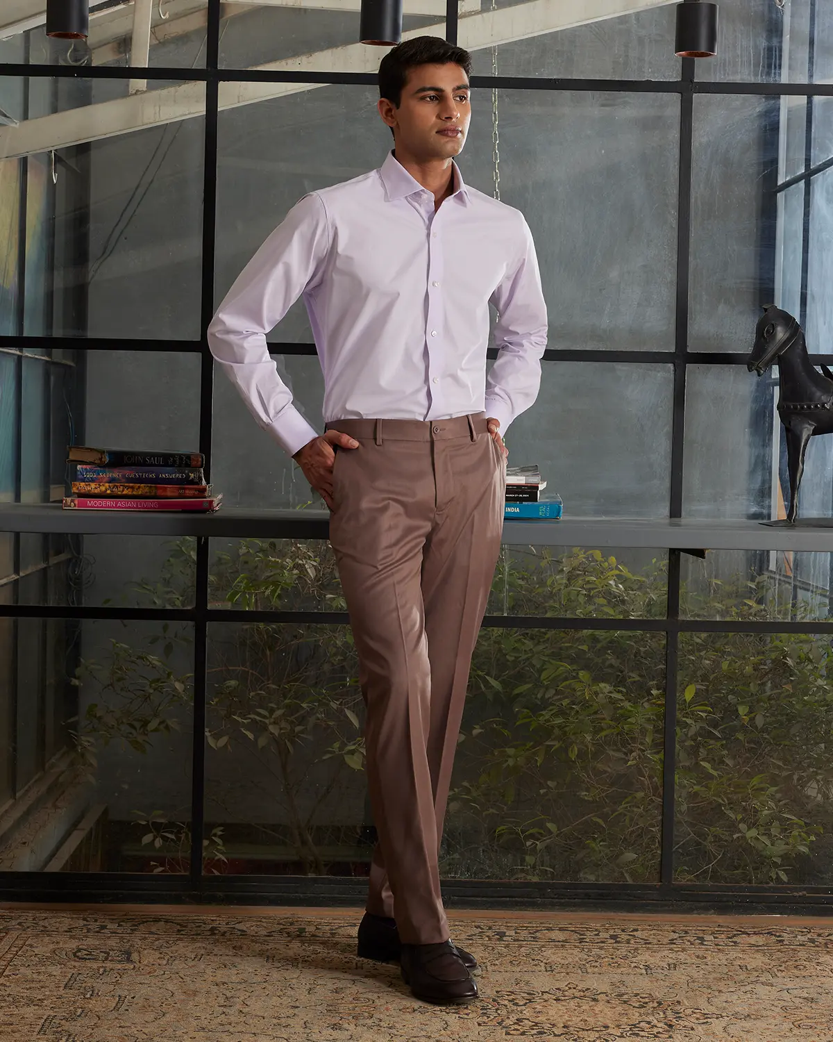Lavender Cotton Poplin Shirt - Image 5