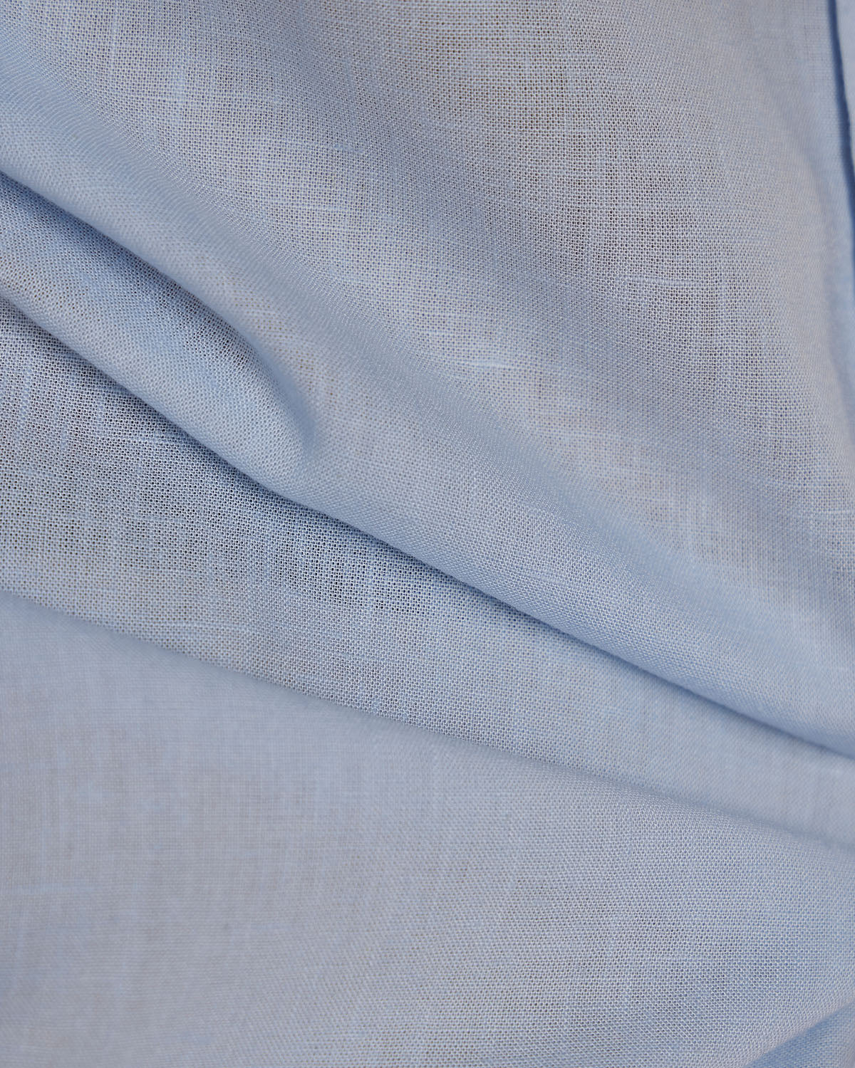 Light Blue Blended Linen Soft Washed Shirt - Image 6