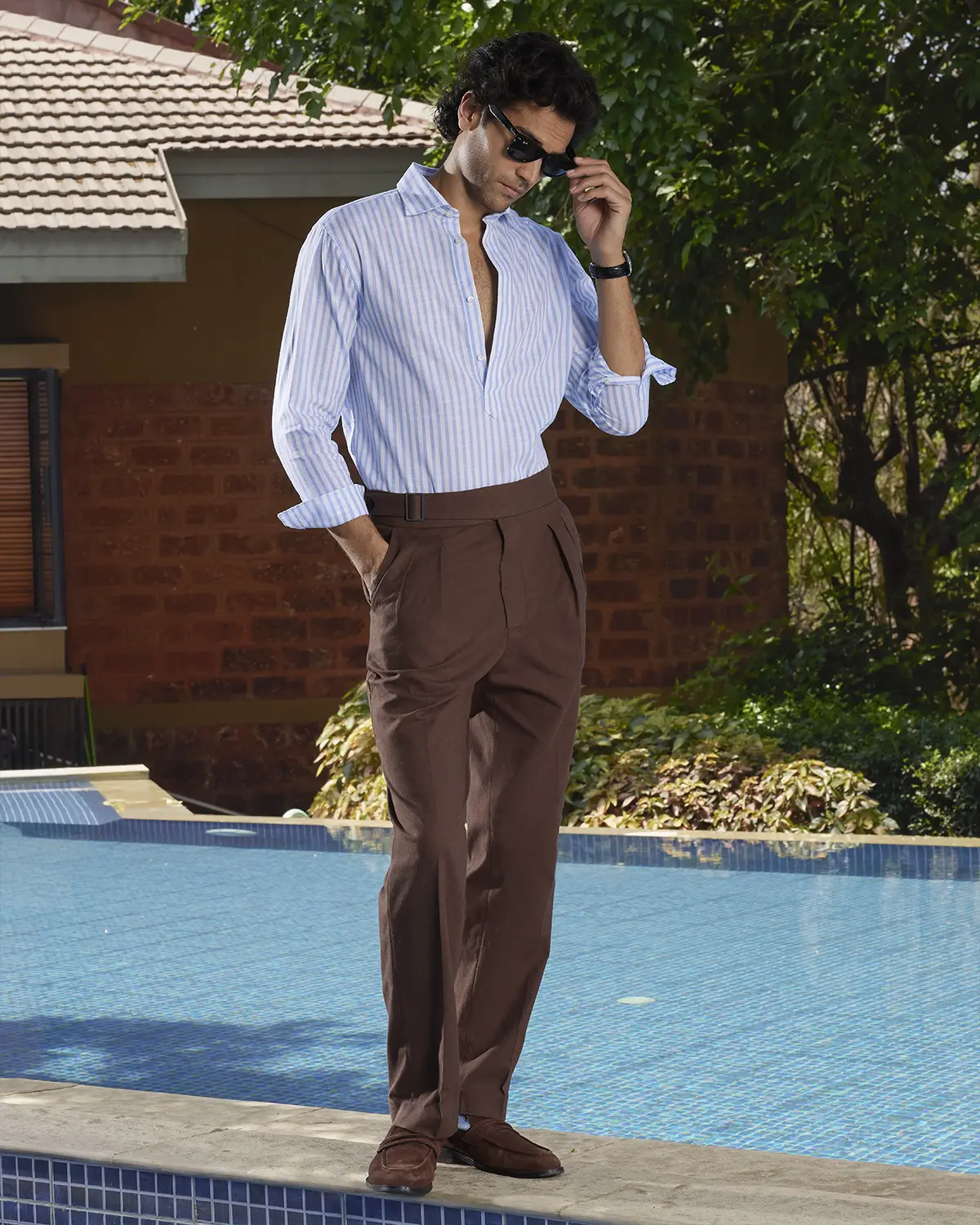 Light Blue Striped Shirt - Image 4