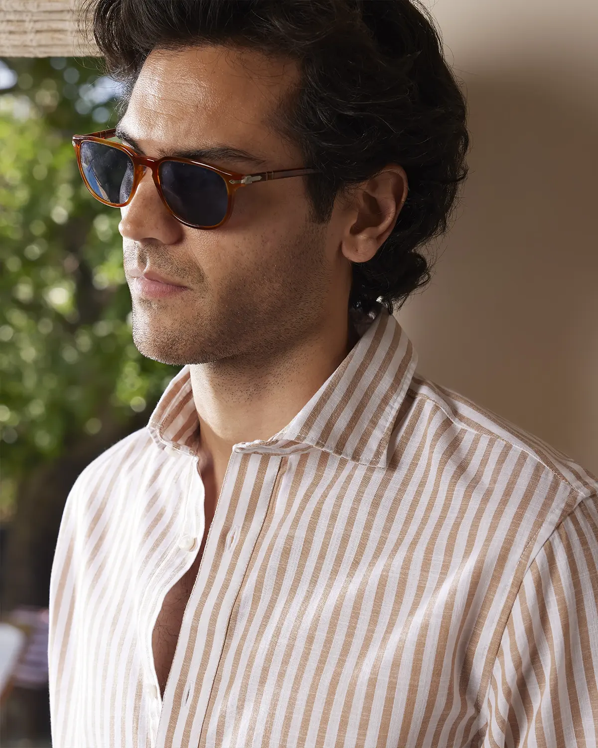 Light Brown Striped Shirt - Image 3