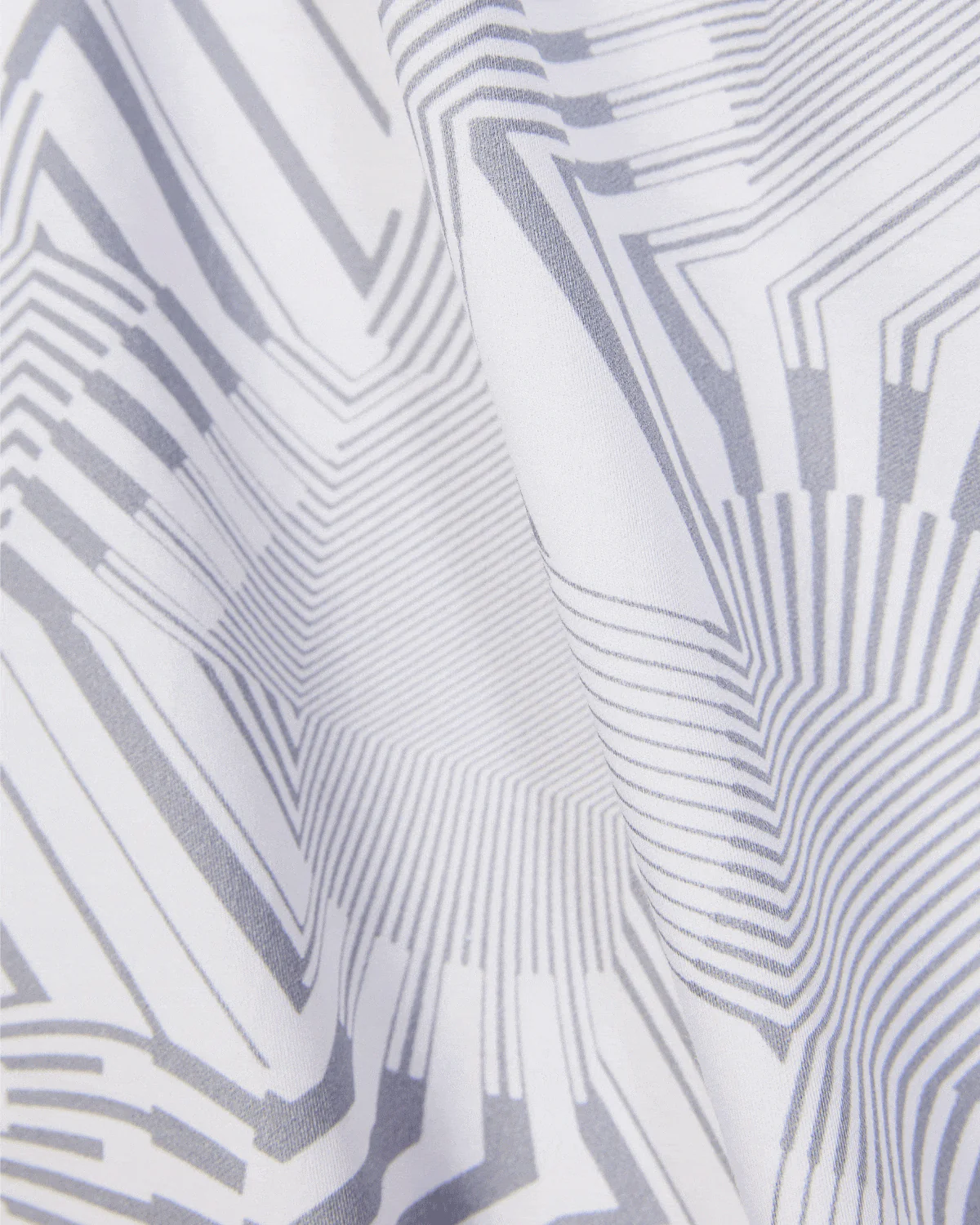 Line Printed Shirt - Grey & White