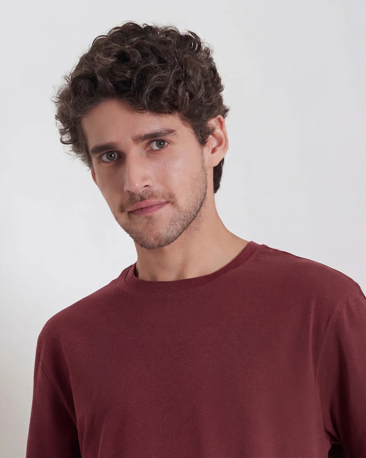 Luxe Lounger T-Shirt - Maroon - Image 2