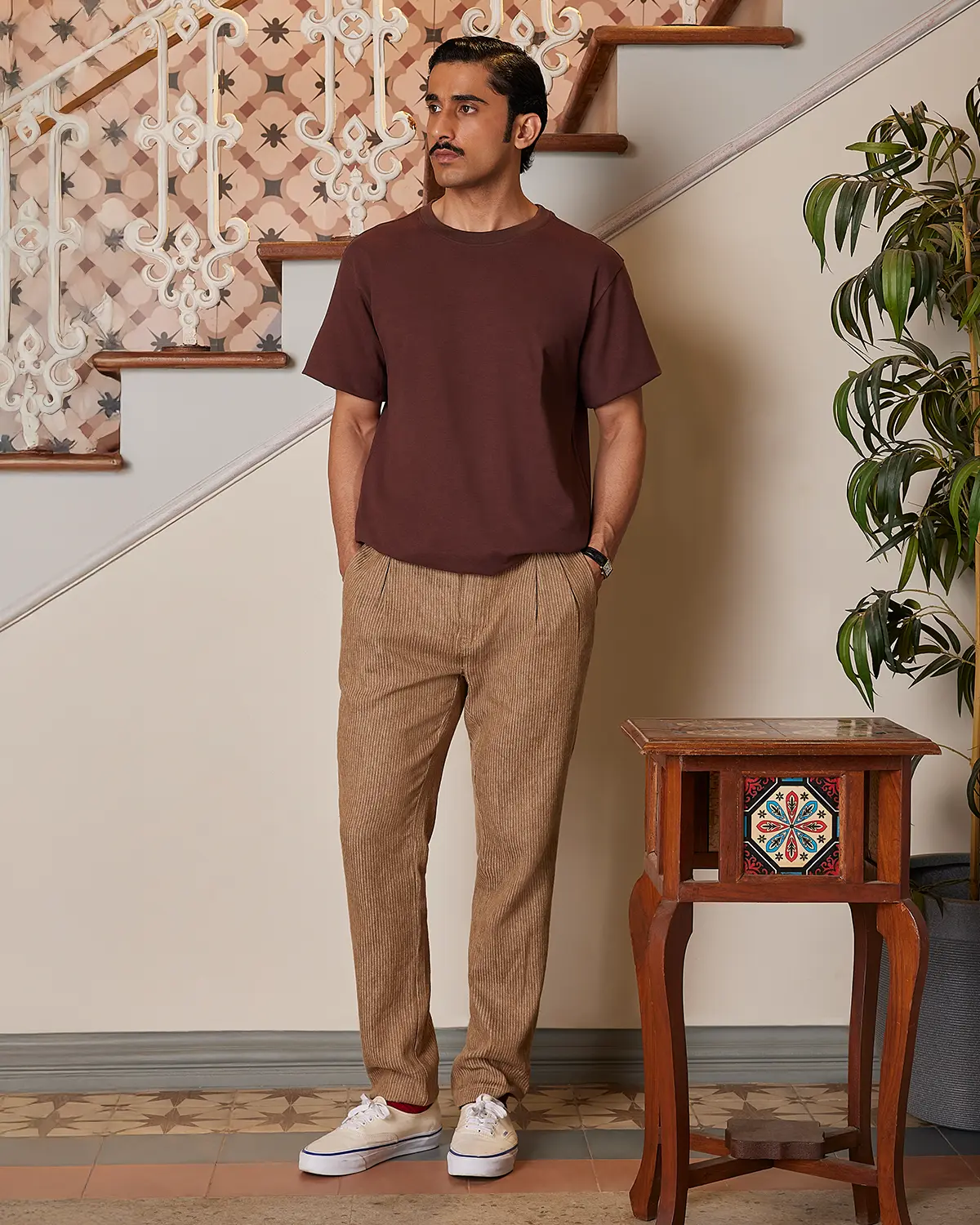 Luxe Oversized T-shirt - Dark Brown - Image 4