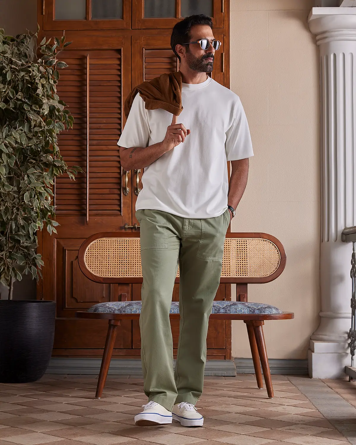 Luxe Oversized T-shirt -  Ecru - Image 4