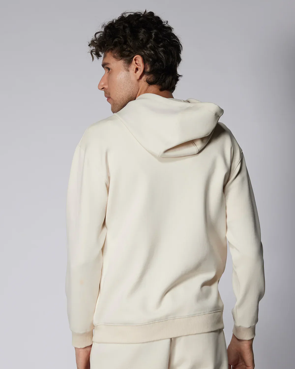 Luxe Travel Pullover Hoodie - Ecru - Image 5