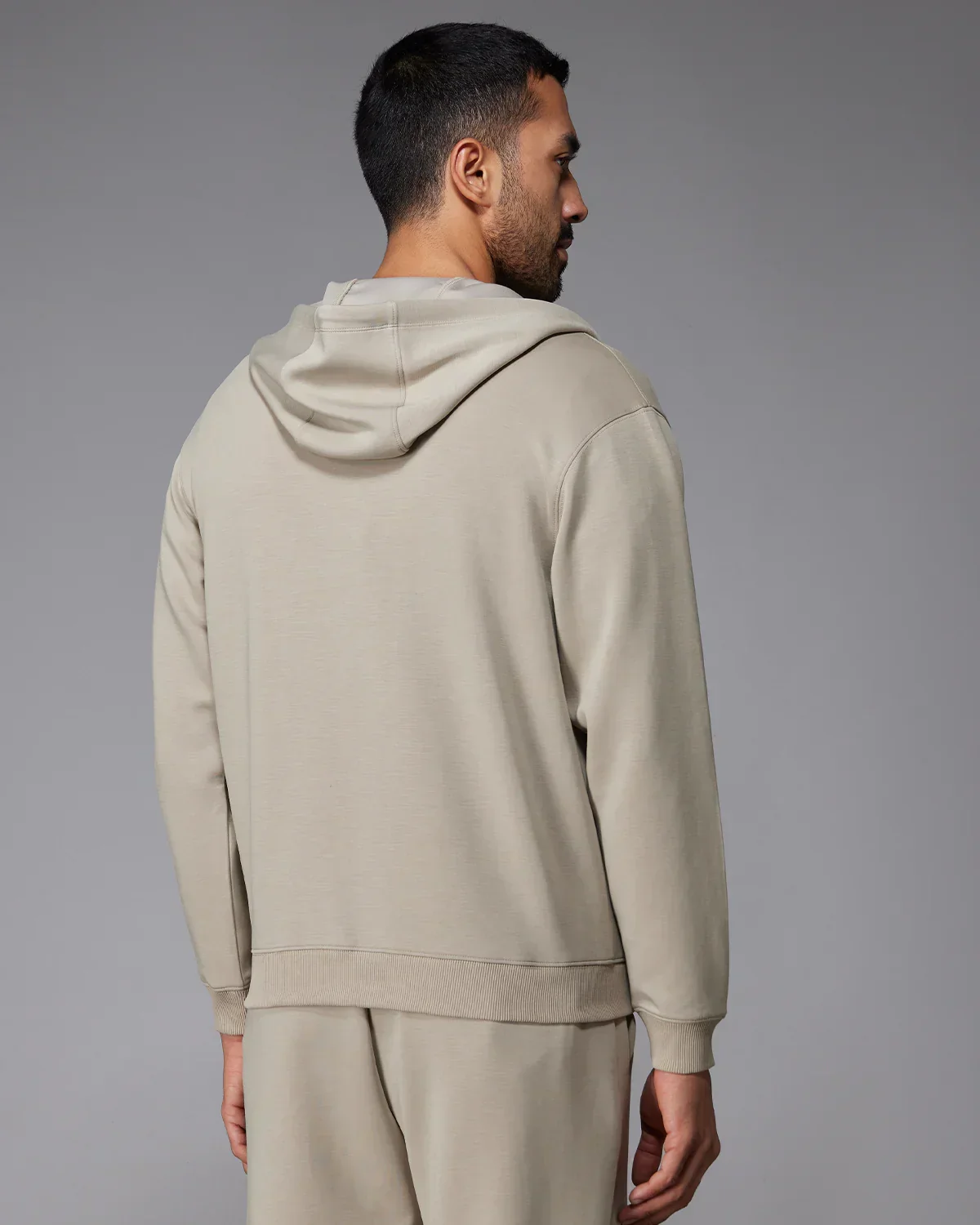Luxe Travel Zipper Hoodie - Light Olive - Image 3