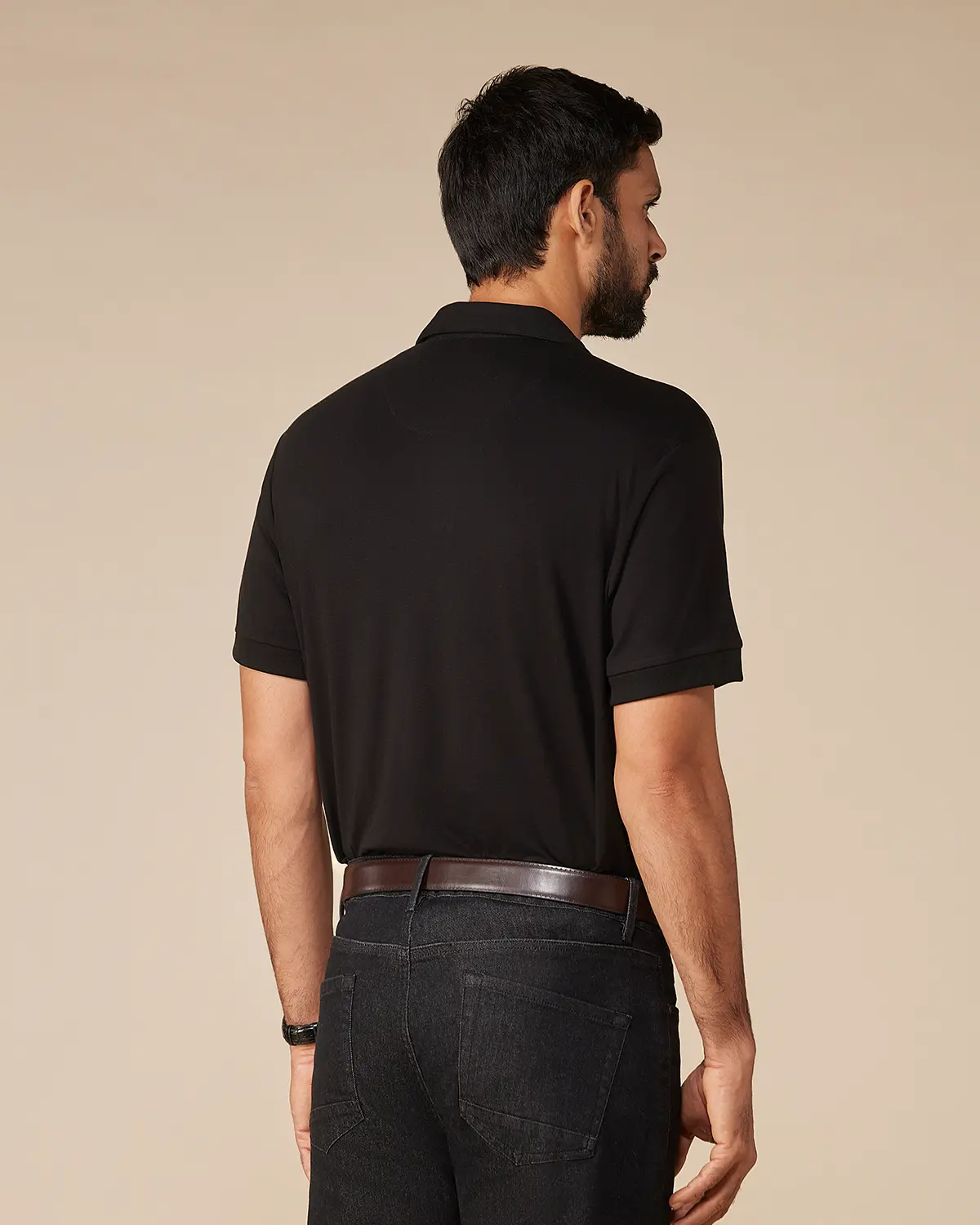 Lyocell Wool Stretch Johnny Polo - Jet Black - Image 2
