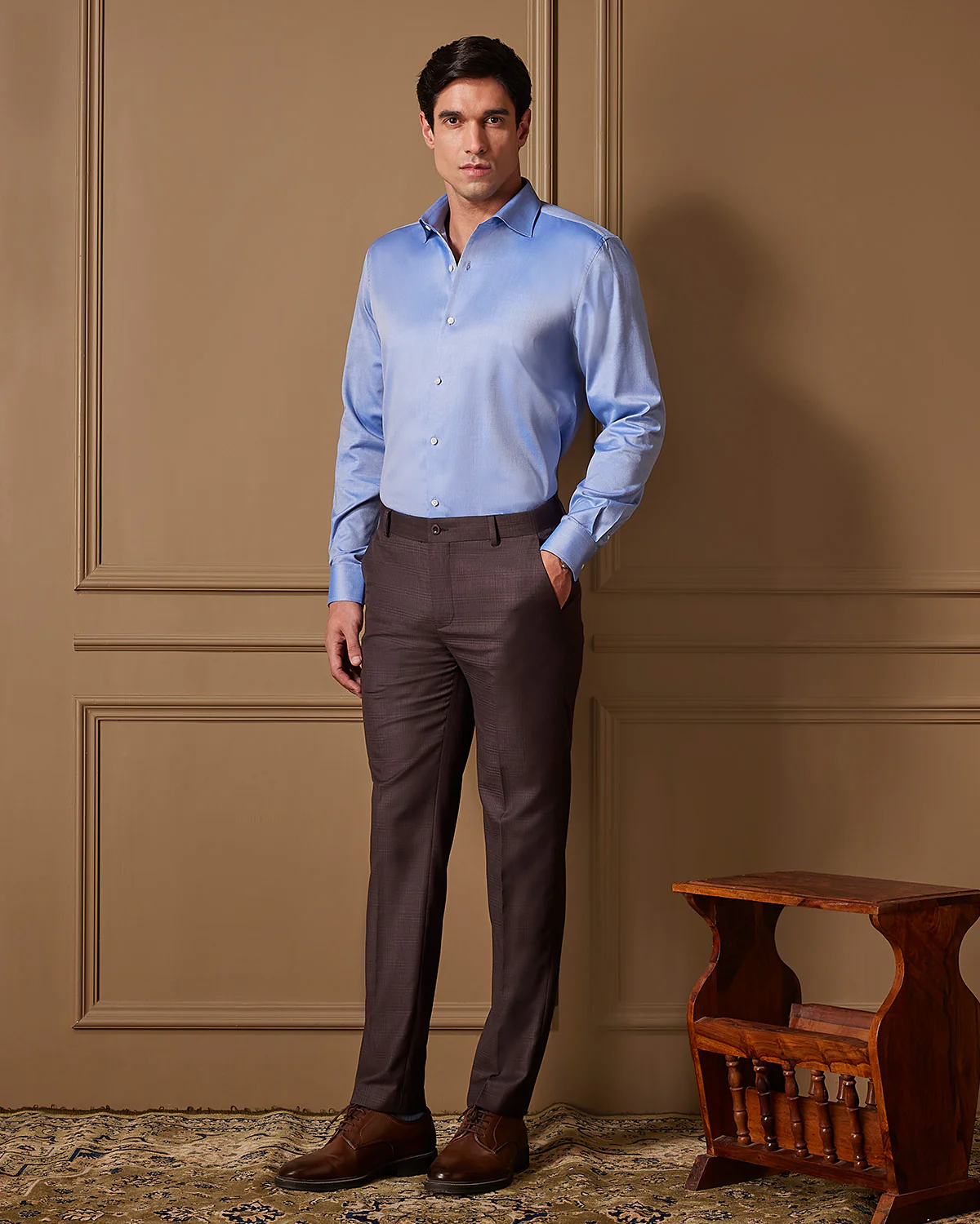 Manhattan Blue Twill Shirt - Image 5