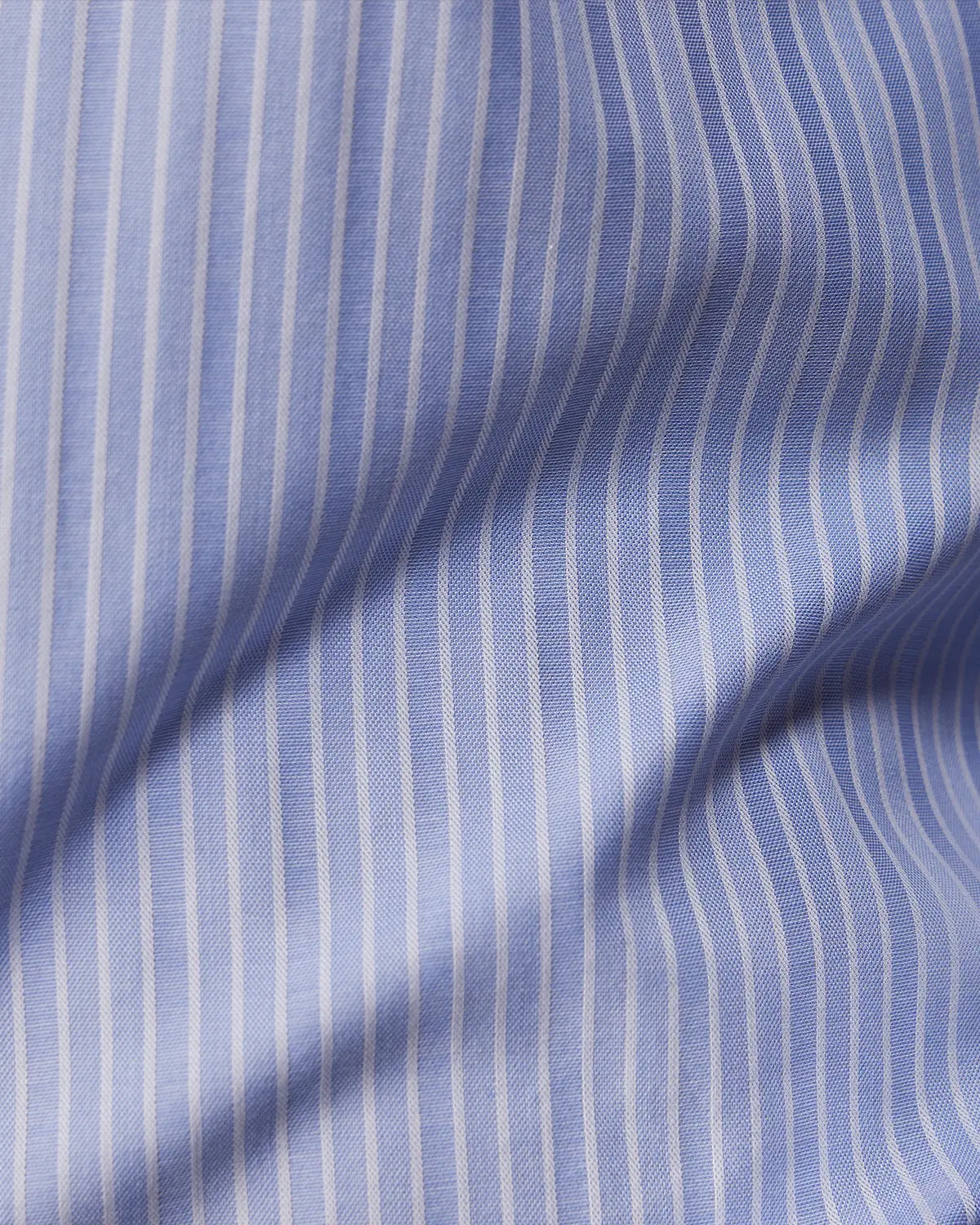 2-Ply Egyptian Cotton Blue & White Dobby Striped Shirt - Image 6