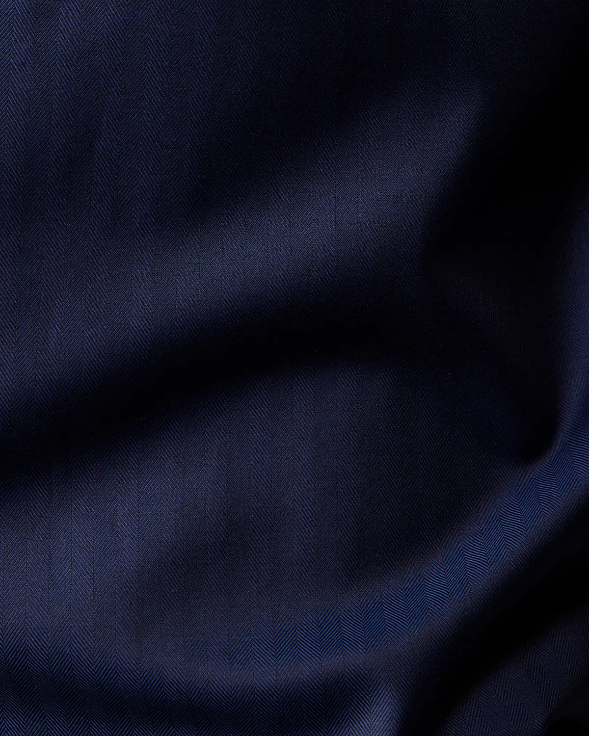2-Ply Egyptian Cotton Navy Herringbone Shirt - Image 6