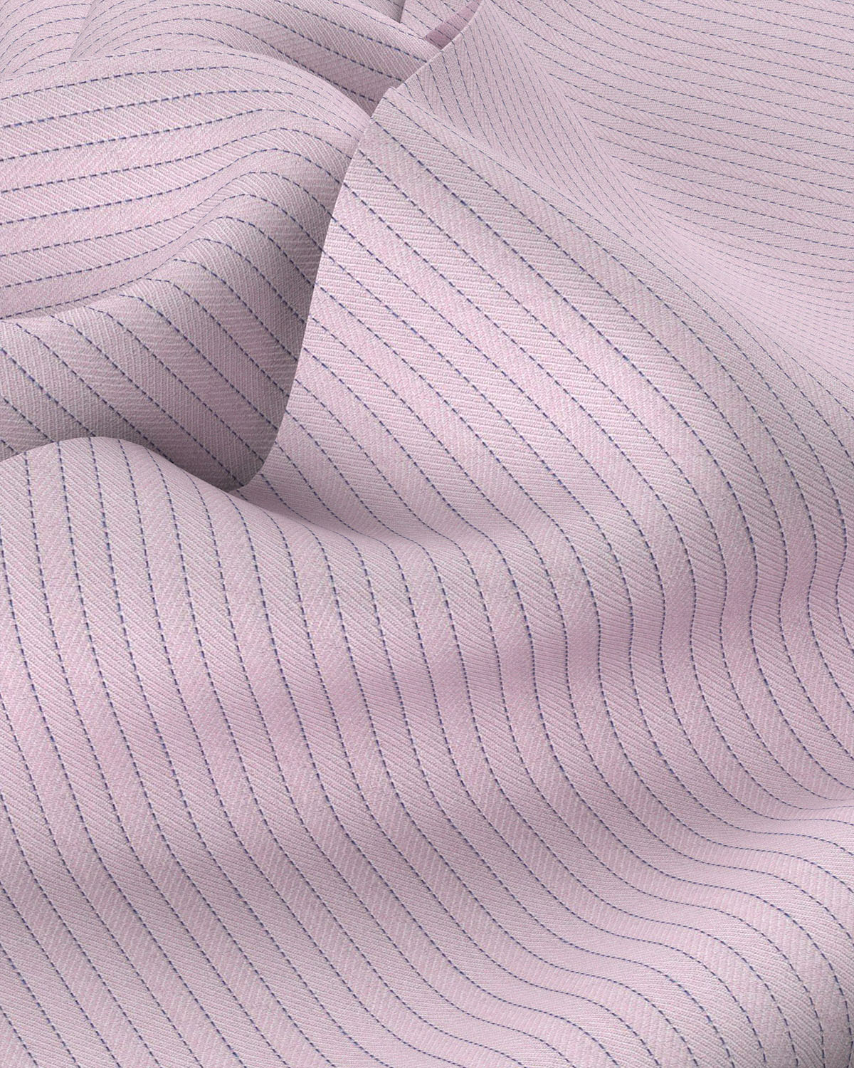 Marlowe Herringbone Striped Shirt - Pink & Dark Blue - Image 3